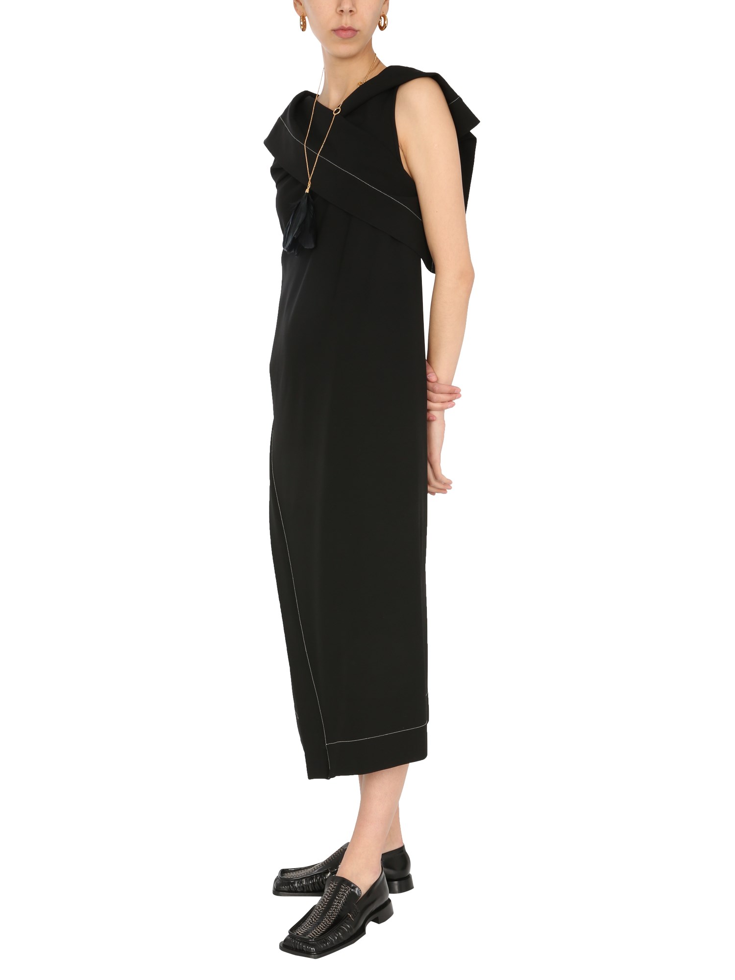 jil sander long dress