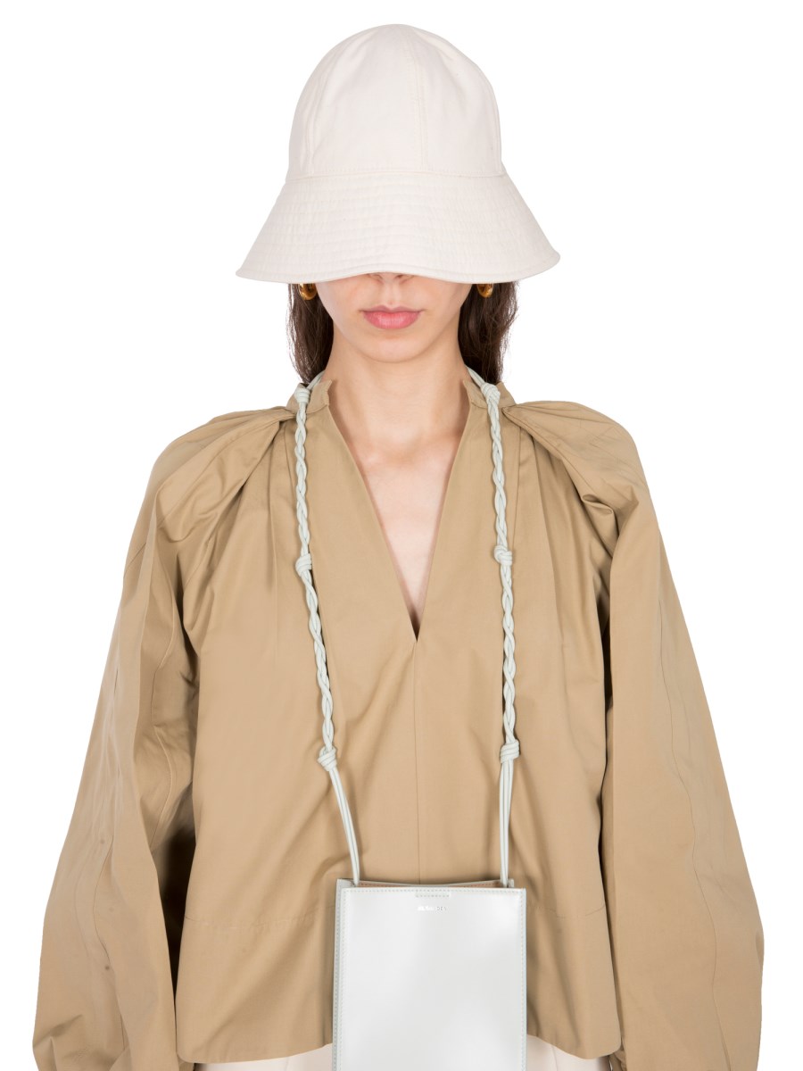 Cotton bucket hat in white - Jil Sander