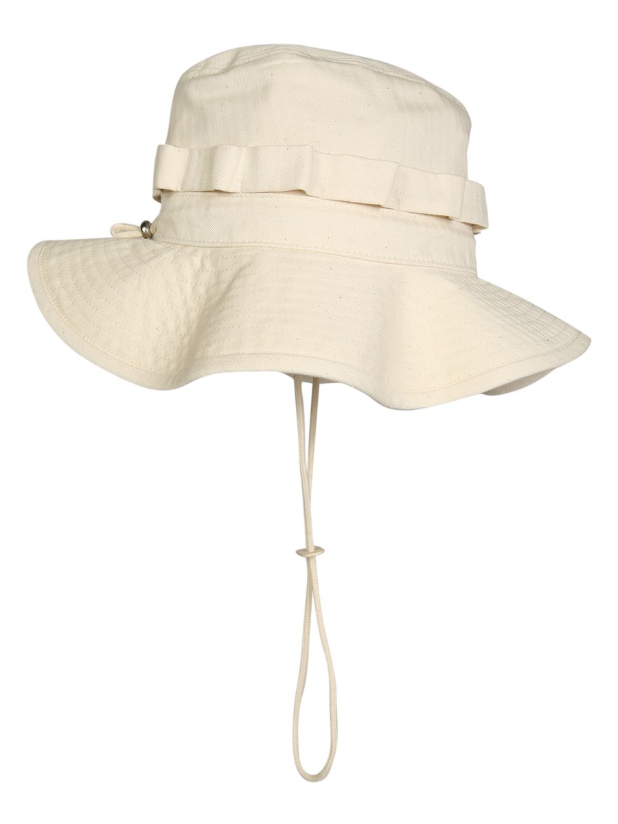 Cotton bucket hat in white - Jil Sander