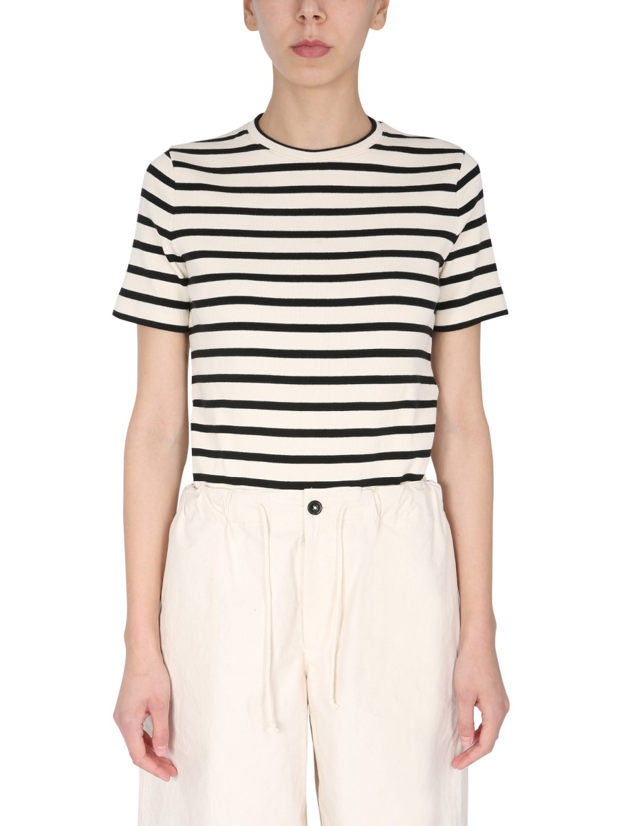 JIL SANDER - STRIPED COTTON T-SHIRT - Eleonora Bonucci