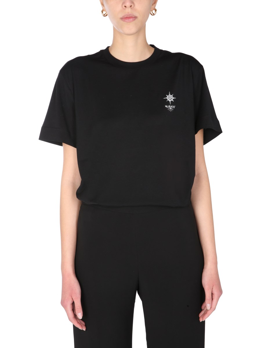 GIVENCHY T-SHIRT GIROCOLLO IN JERSEY DI COTONE CON STAMPA