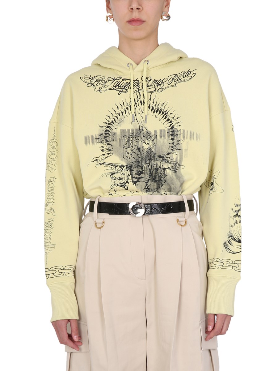 GIVENCHY FELPA OVERSIZE IN COTONE CON STAMPA GIVENCHY