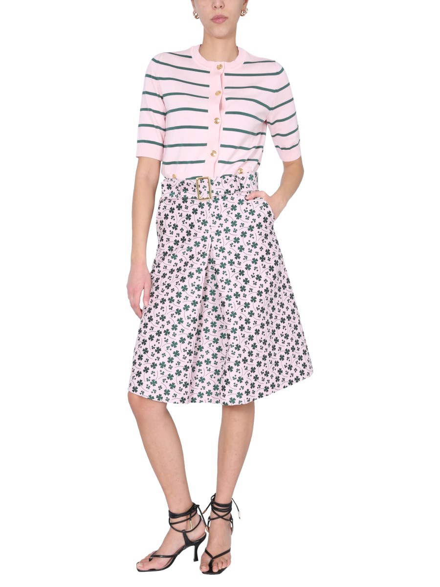 【THE MOZZ】EL Flare Skirt Flared linen mini skirt with side zipper - black | Mini
