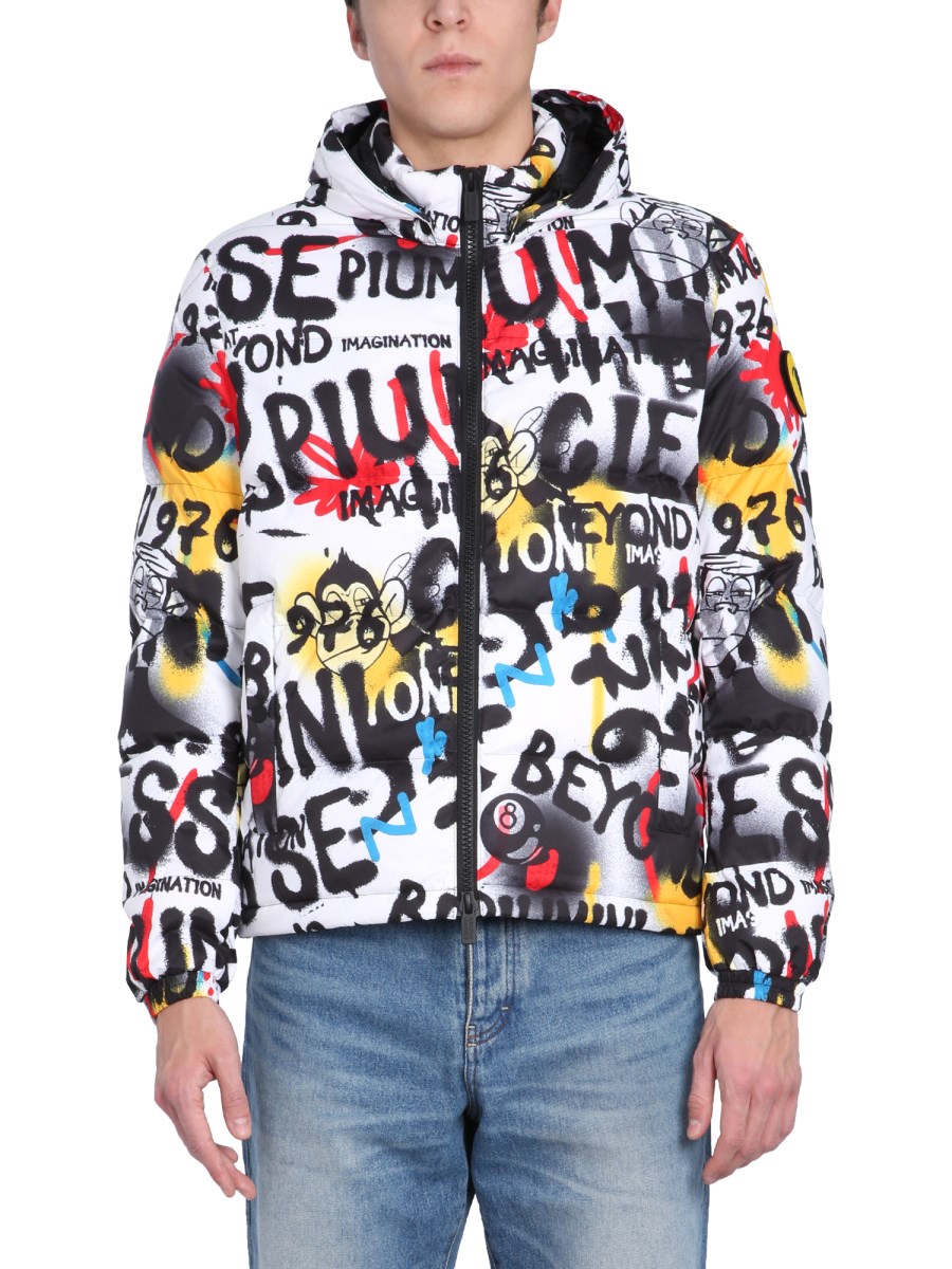 CIESSE PIUMINI CIESSE X J AXSTREET ART HOODED DOWN JACKET