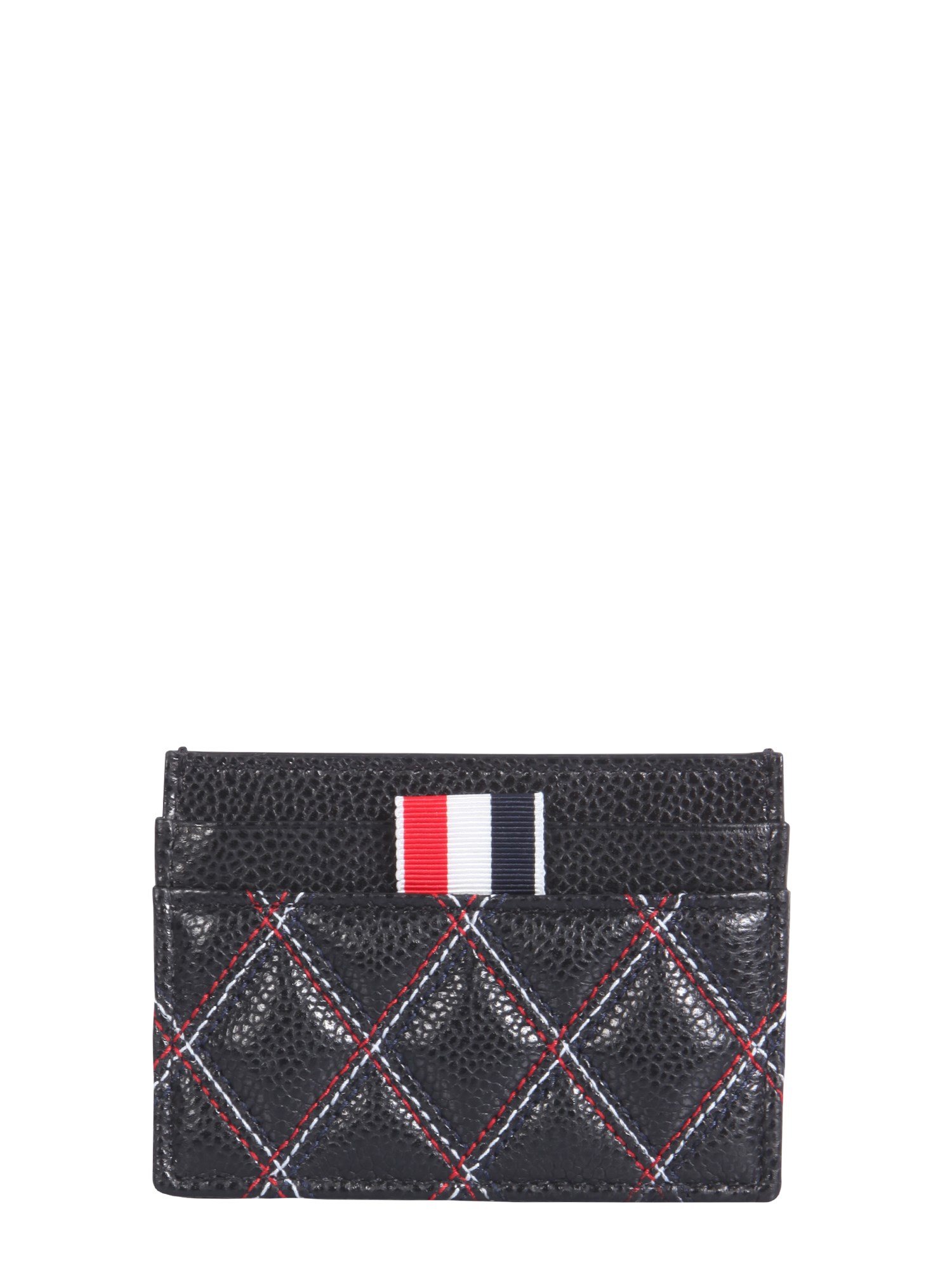 THOM BROWNE LEATHER CARD HOLDER,197954