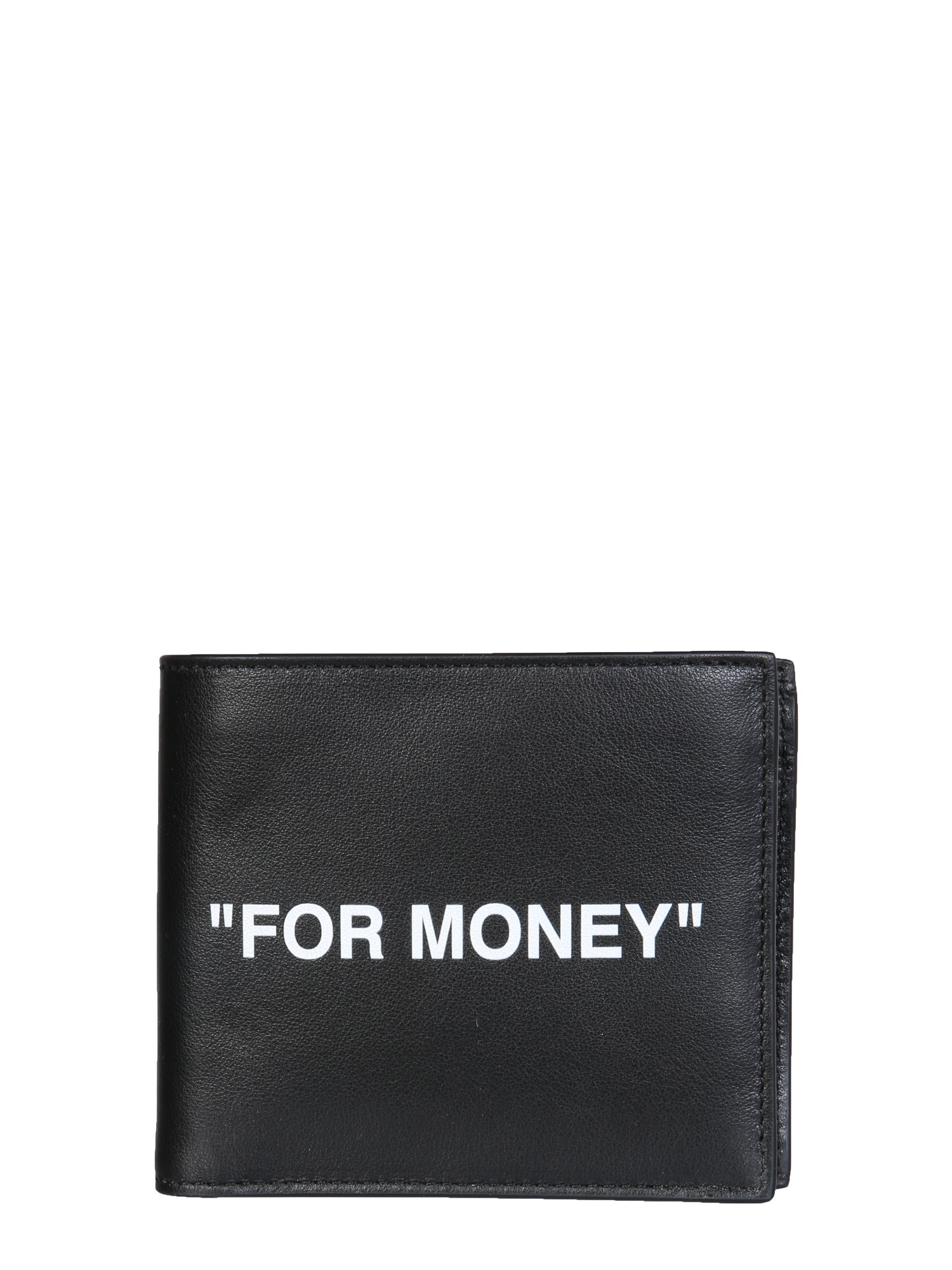 Off-white Quote Bifold Wallet In Black | ModeSens