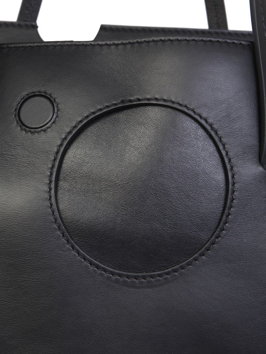 OFF-WHITE - LARGE BURROW LEATHER TOTE BAG - Eleonora Bonucci