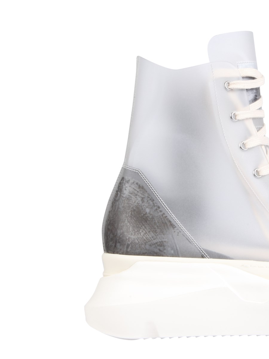 RICK OWENS DRKSHDW - TALL TRANSPARENT PVC ABSTRACT SNEAKERS RICK OWENS DRKSHDW - TALL TRANSPARENT PVC ABSTRACT SNEAKERS