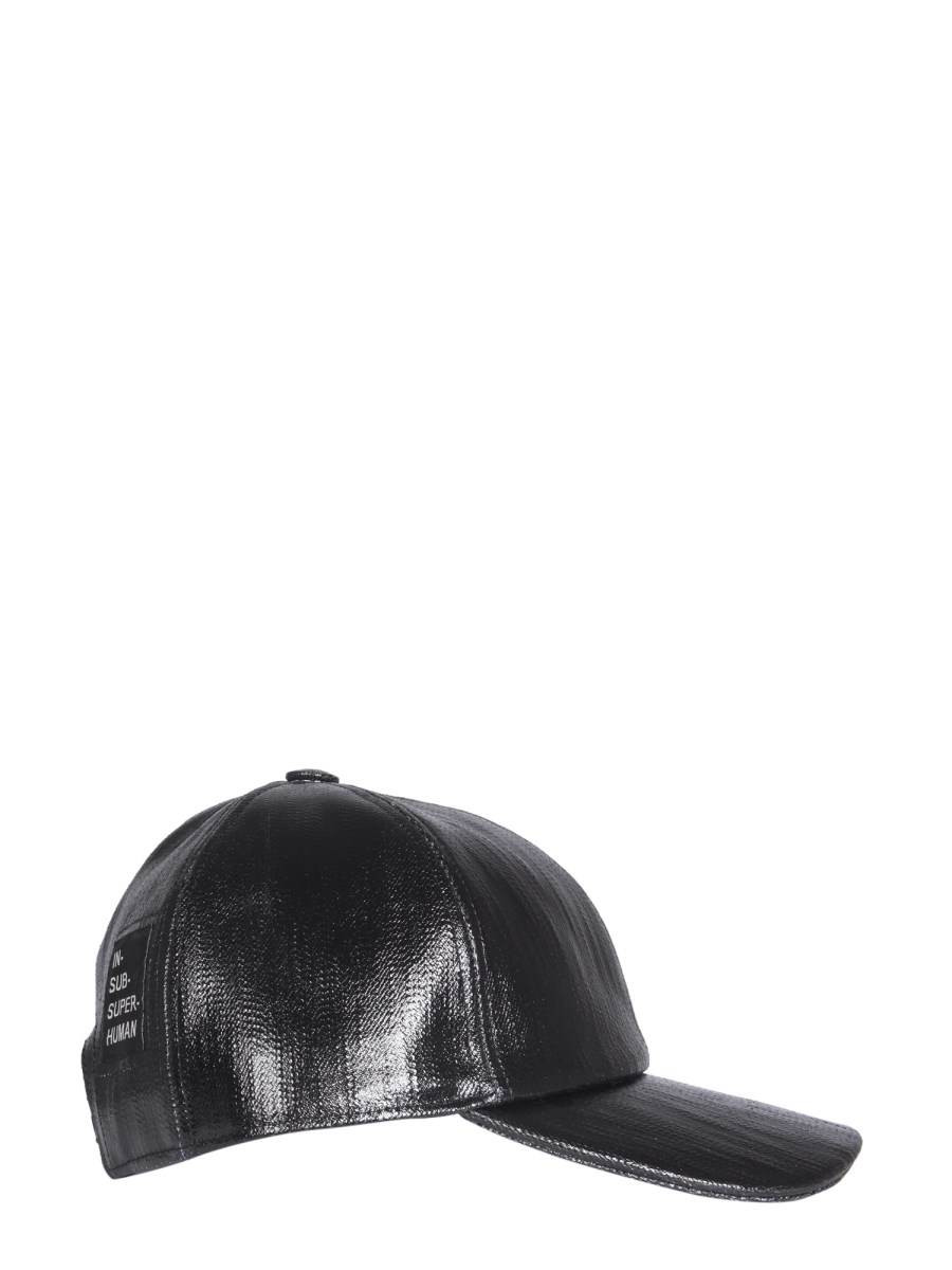 RICK OWENS DRKSHDW - LACQUERED 18OZ HAT WITH VISOR - Eleonora Bonucci