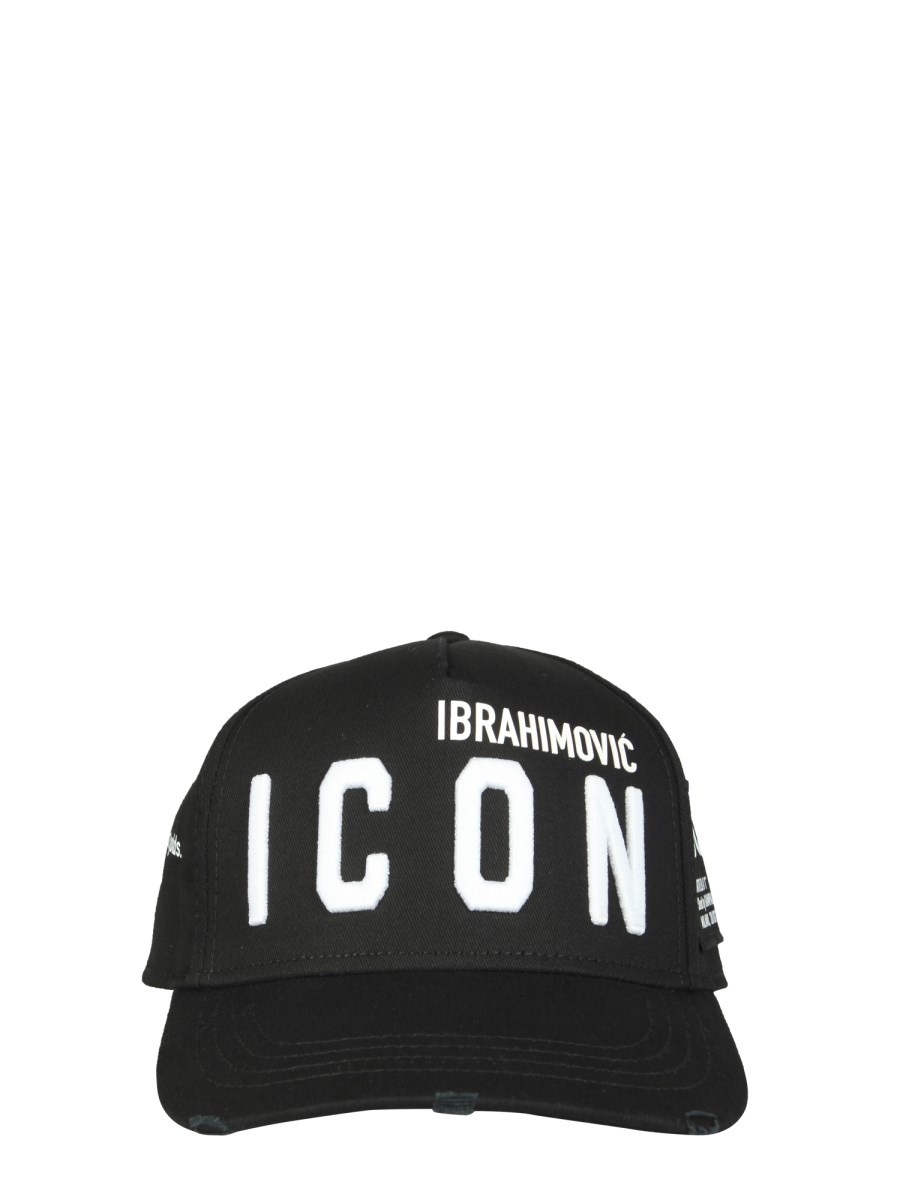 DSQUARED - ICON X IBRA COTTON GABARDINE BASEBALL CAP - Eleonora ...