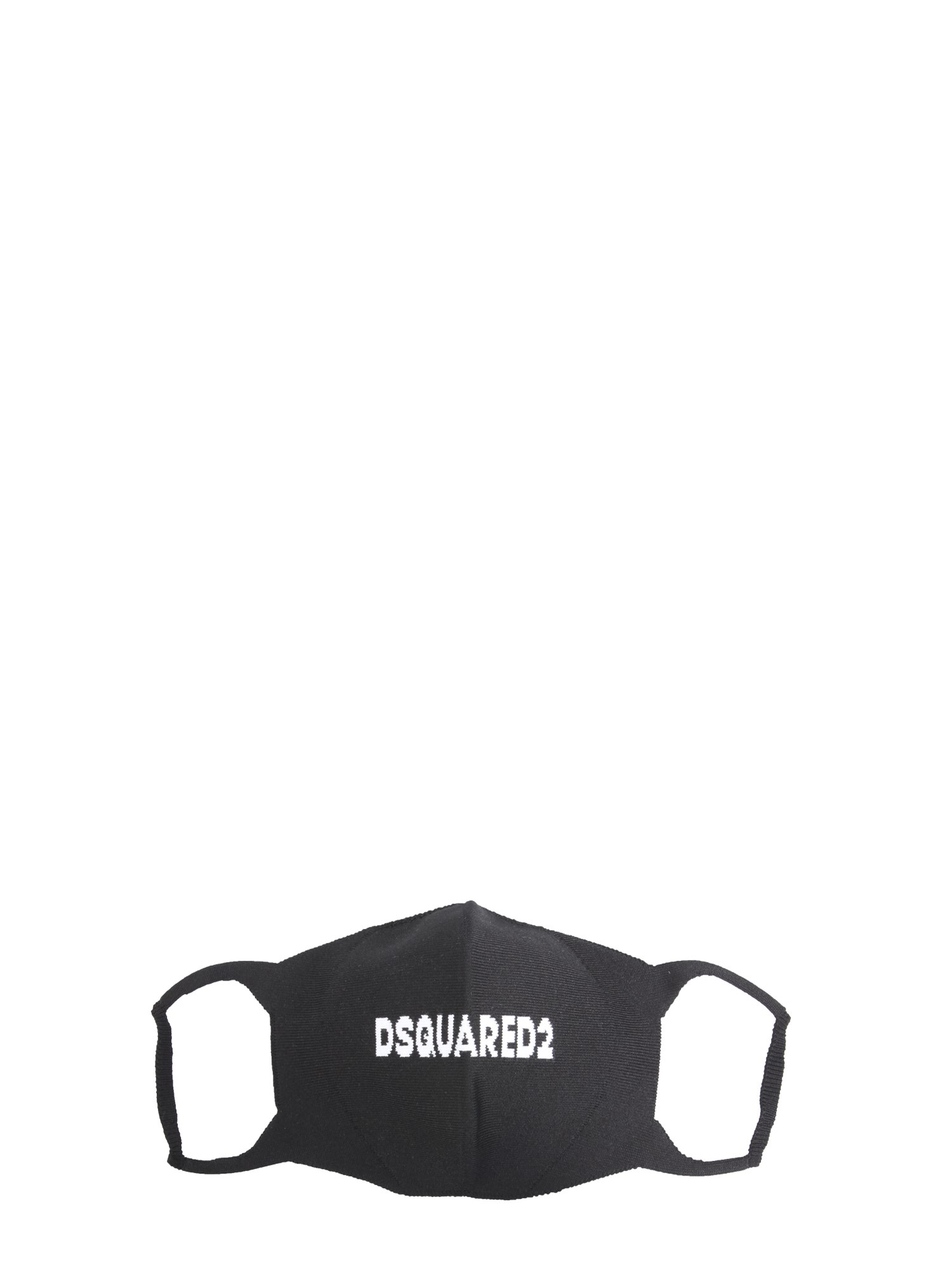 Dsquared2 Mask With Embroidered Logo In Black