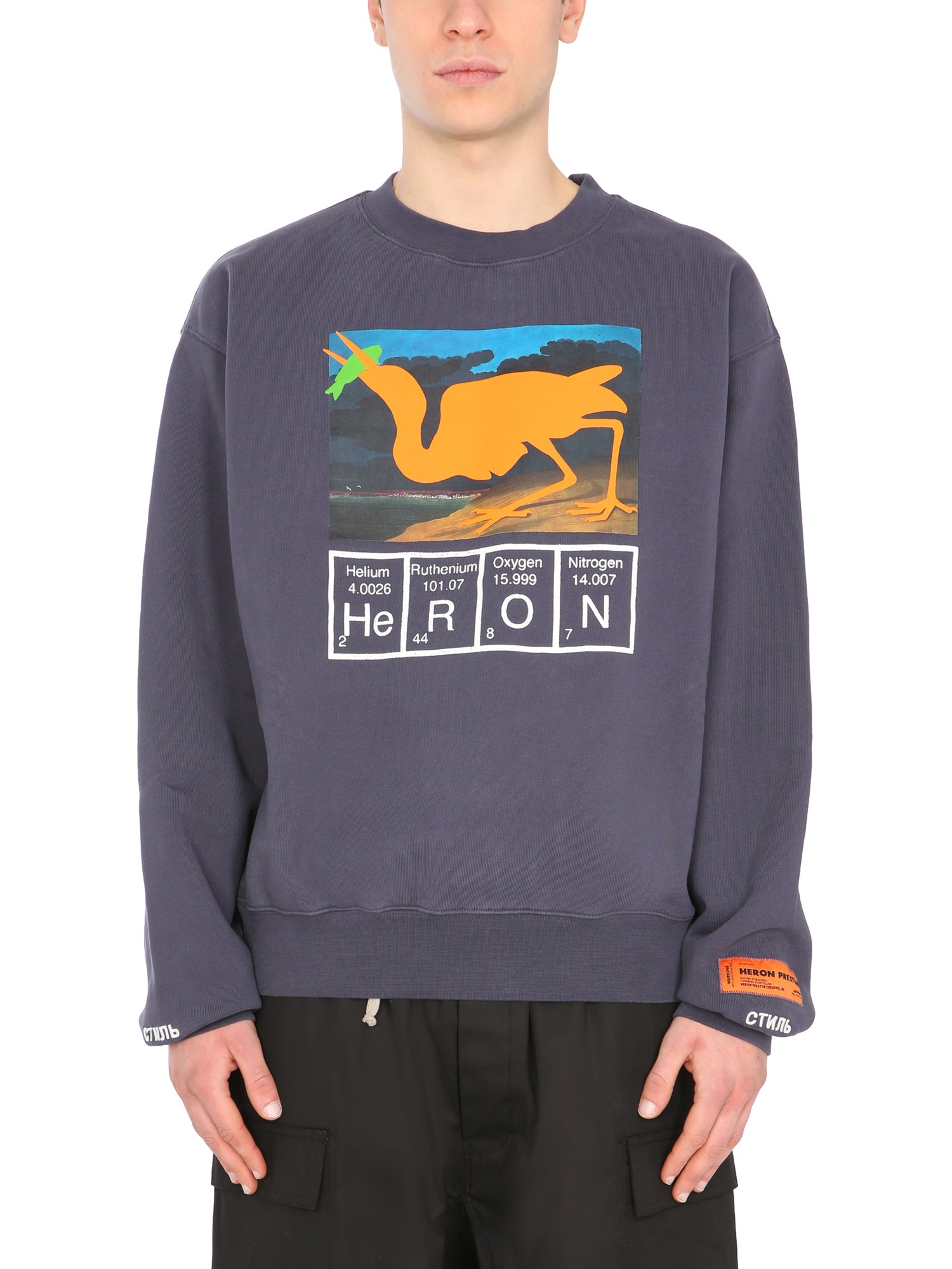 Heron Preston Periodic Logo-print Sweatshirt In Grey
