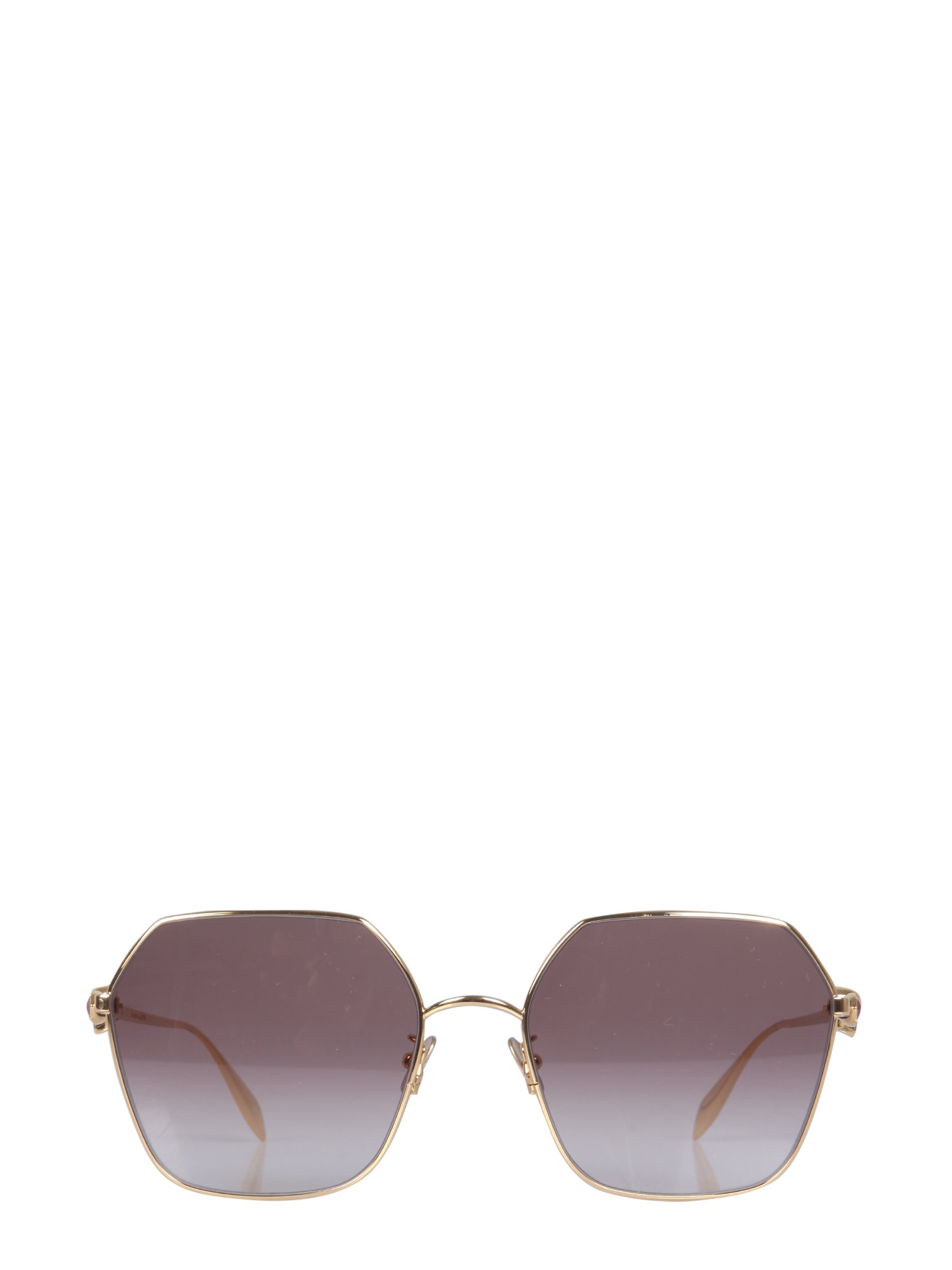 Alexander Mcqueen Skull Droplets Sunglasses In Marrone