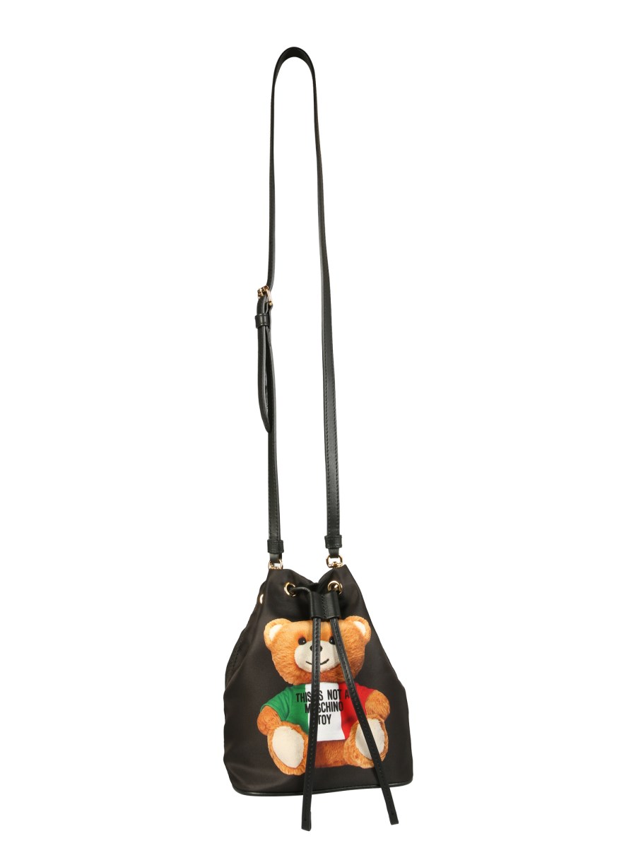 Moschino teddy bear online bucket bag