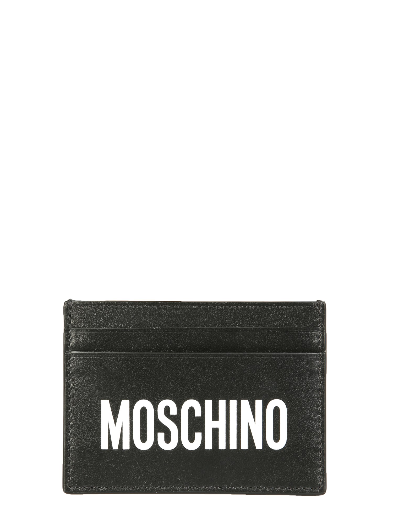 moschino card holder with logo