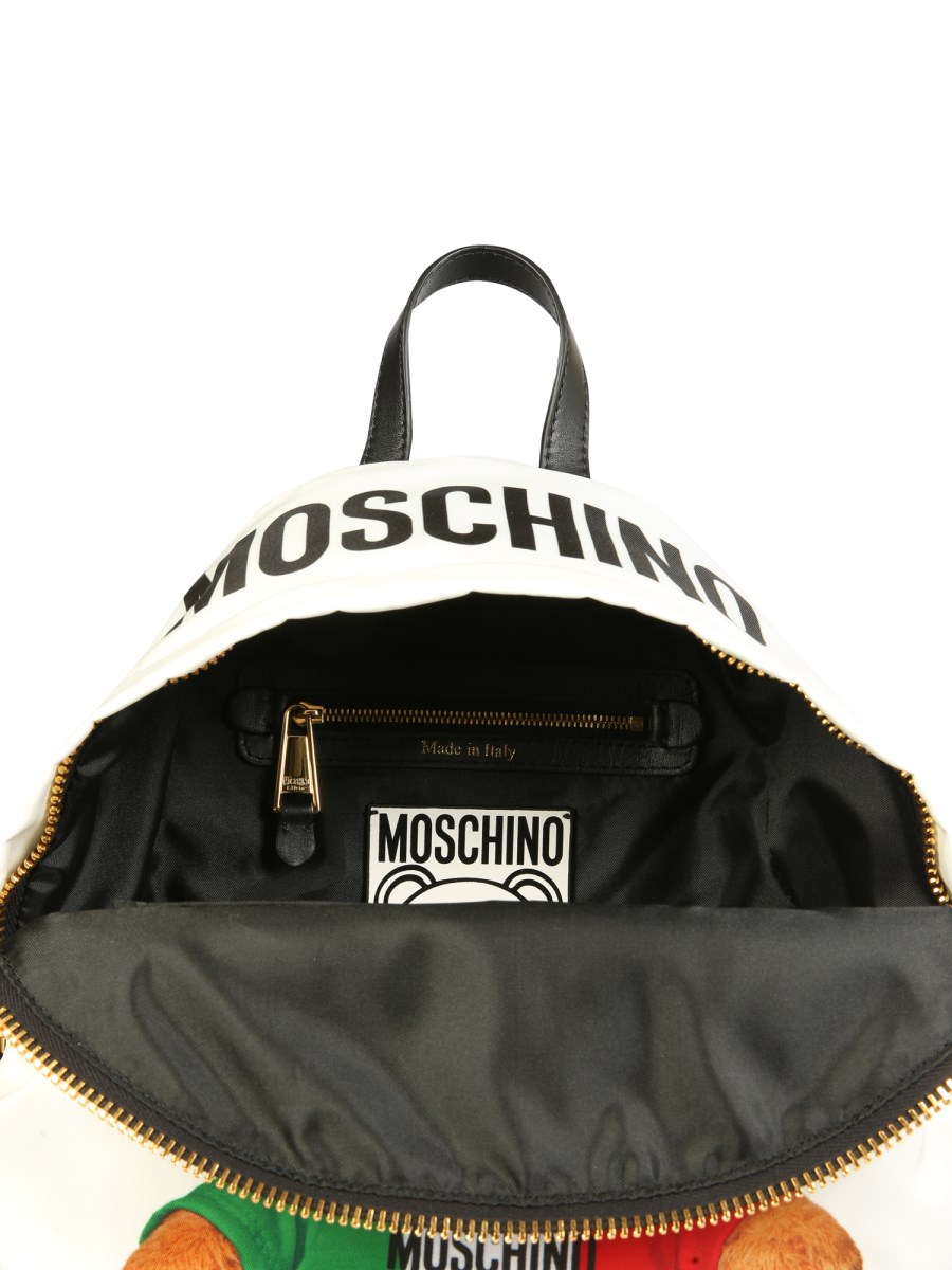 Moschino Clashing Camouflage Bike Backpack Italian Leather Fashion