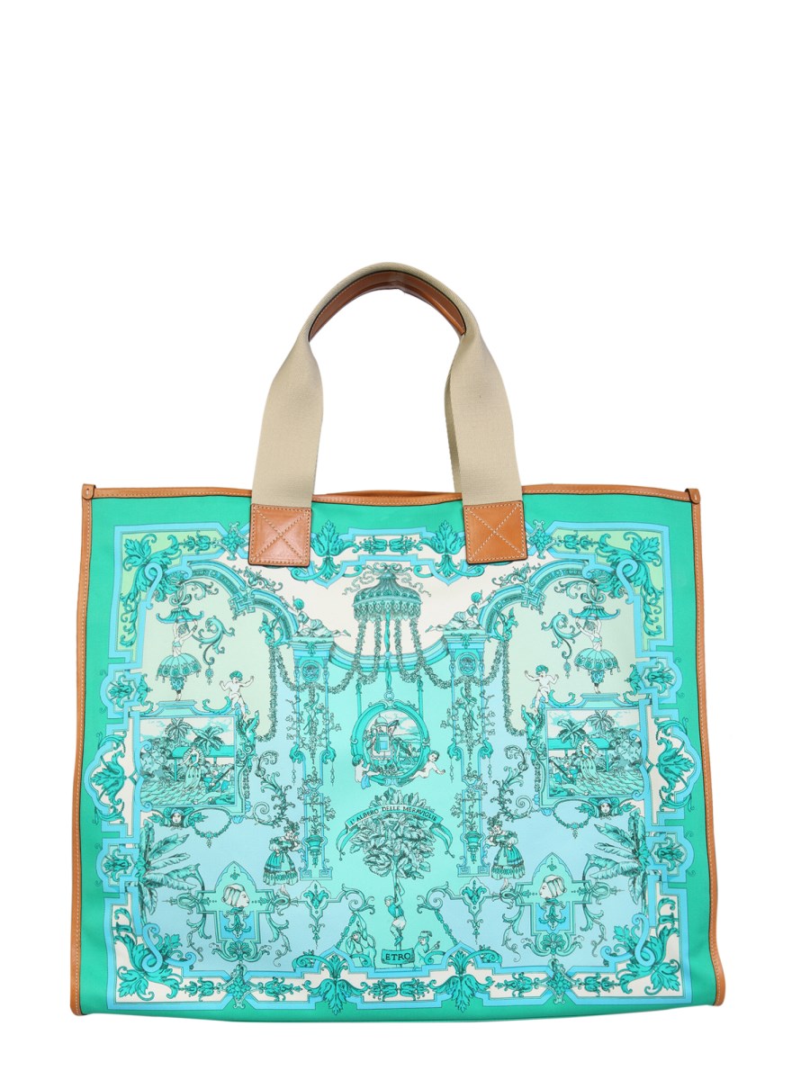 ETRO CANVAS SHOPPING BAG WITH LOGO PRINT Eleonora Bonucci