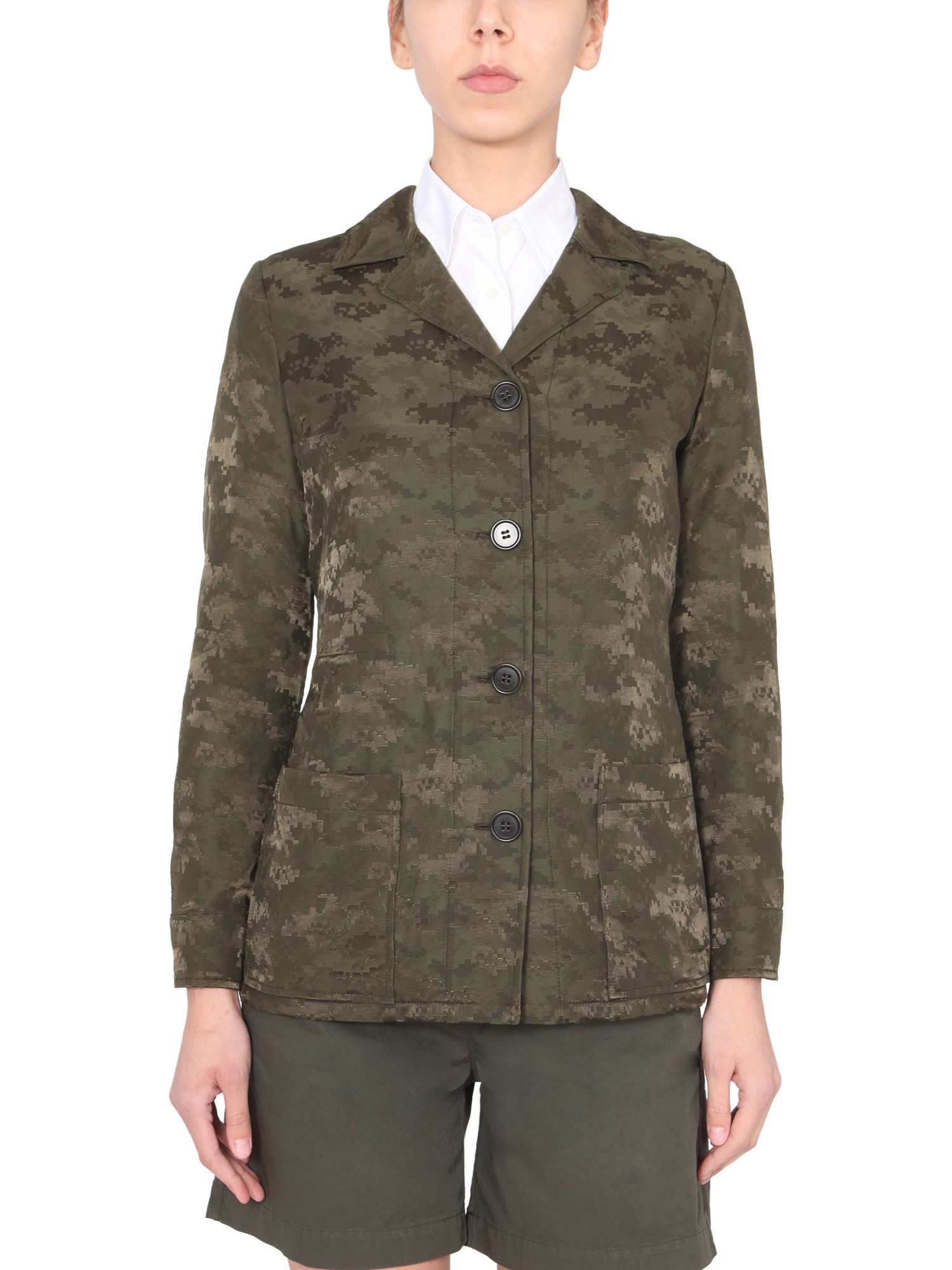Shop Aspesi Regular Fit Jacket In Military Green