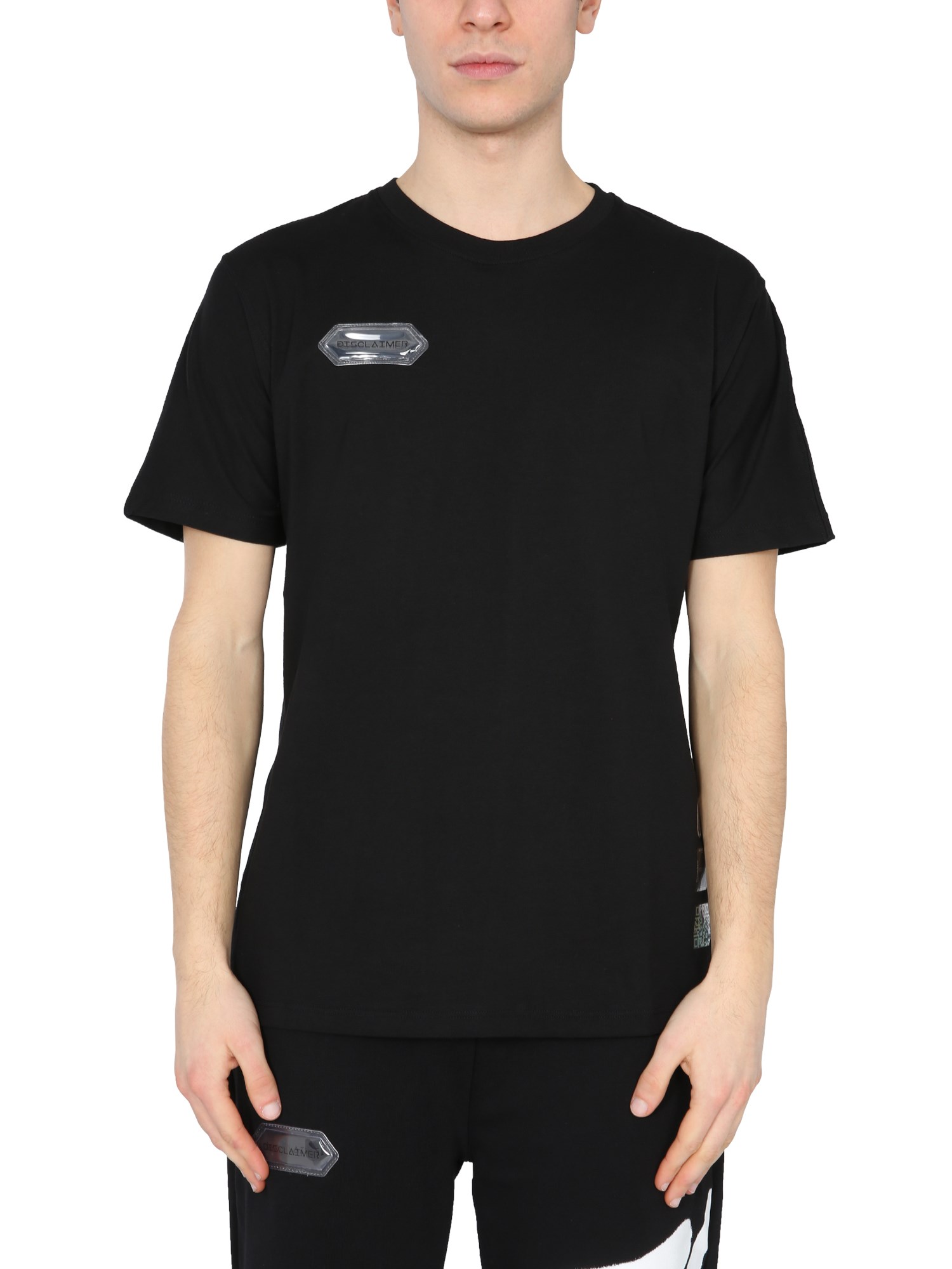 disclaimer t-shirt with screen print