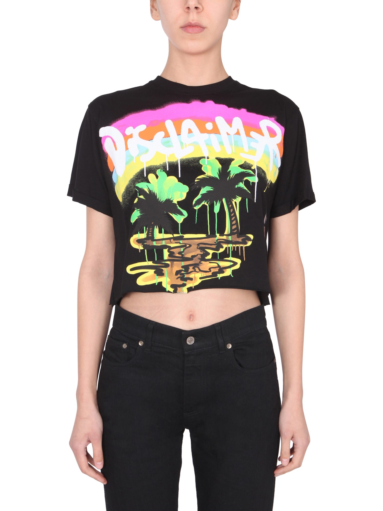 disclaimer cropped t-shirt