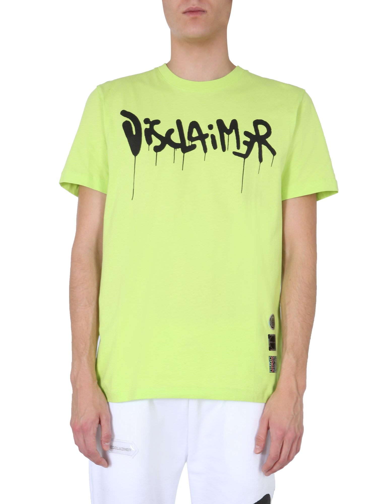 disclaimer t-shirt with logo print