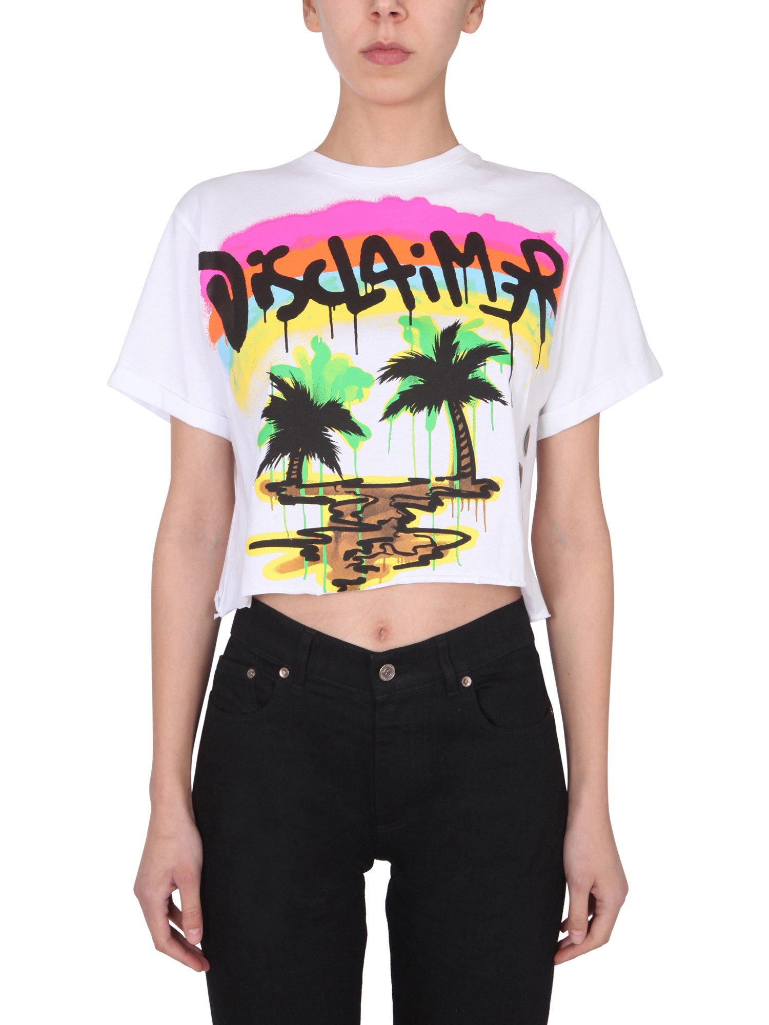 disclaimer cropped t-shirt