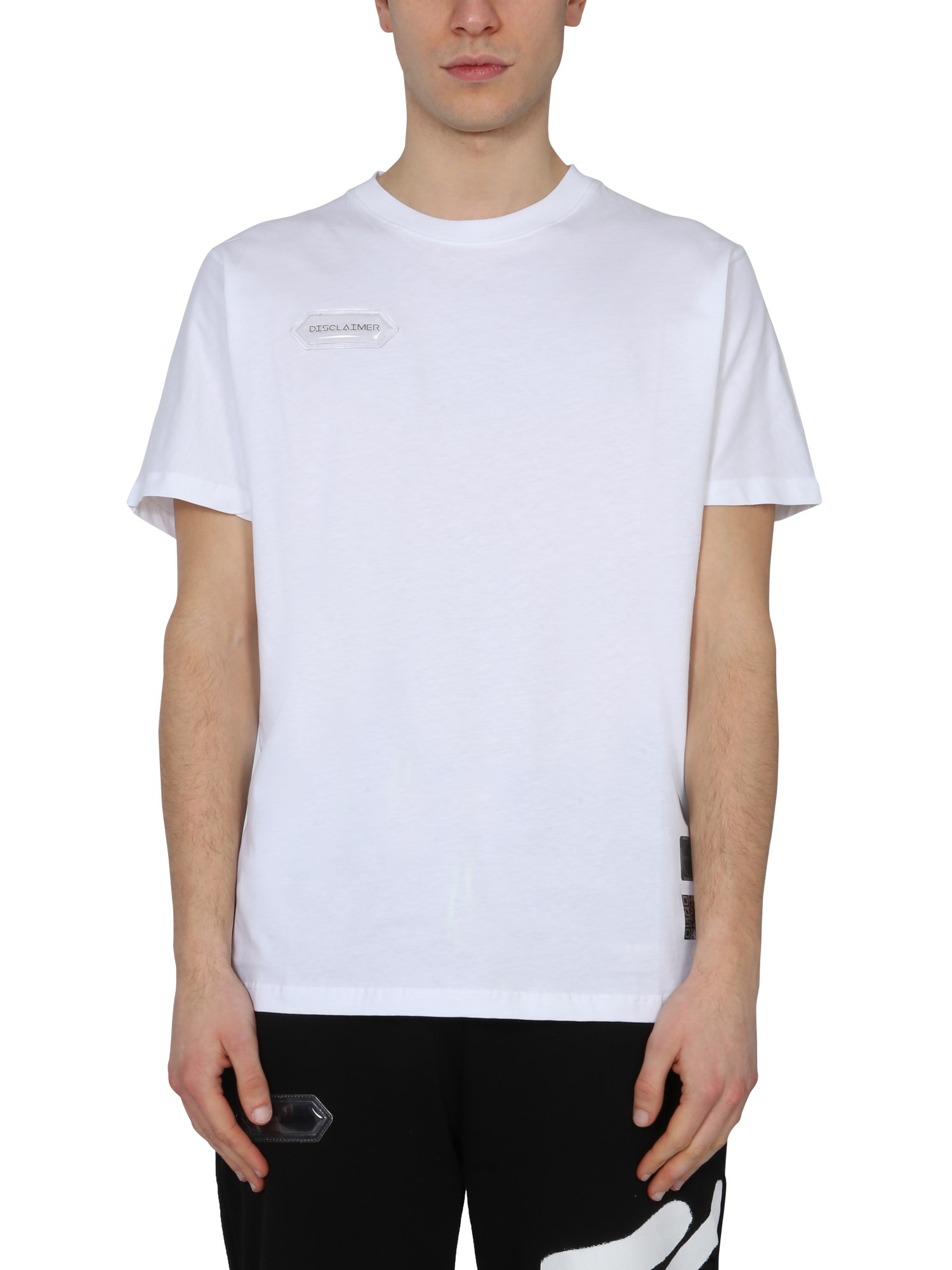 disclaimer t-shirt with screen print