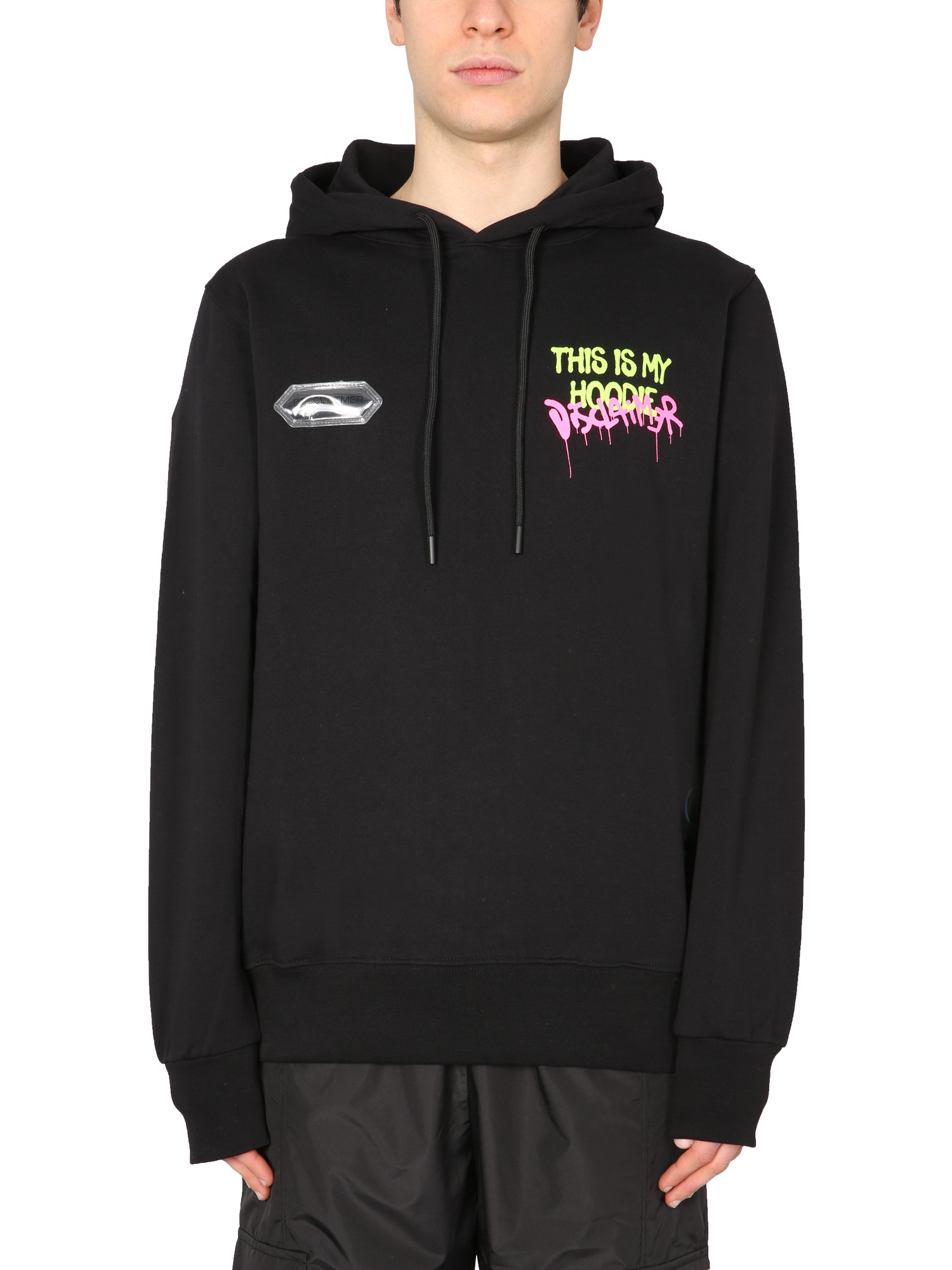 disclaimer sweatshirt with screen print