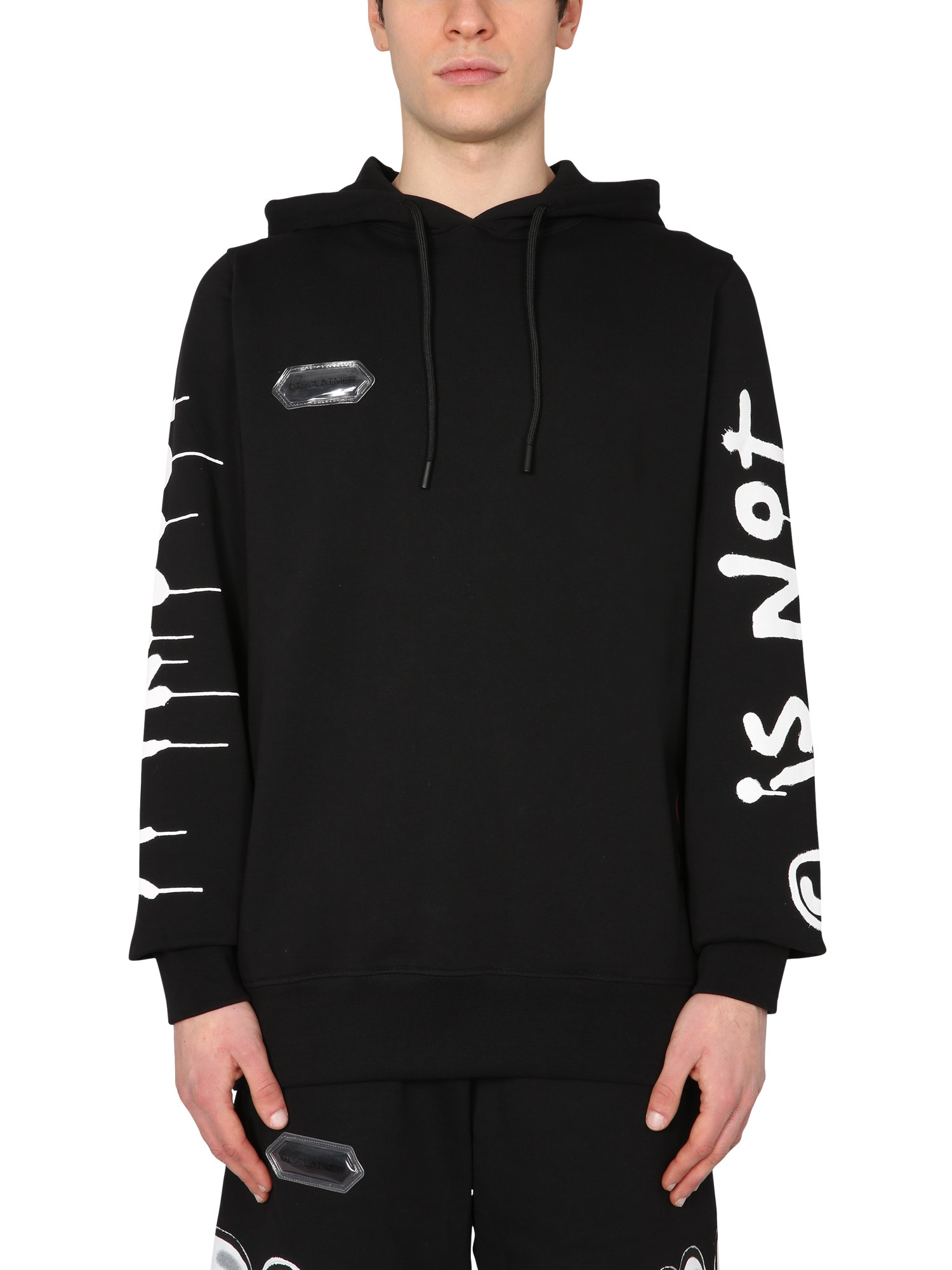 disclaimer sweatshirt with screen print