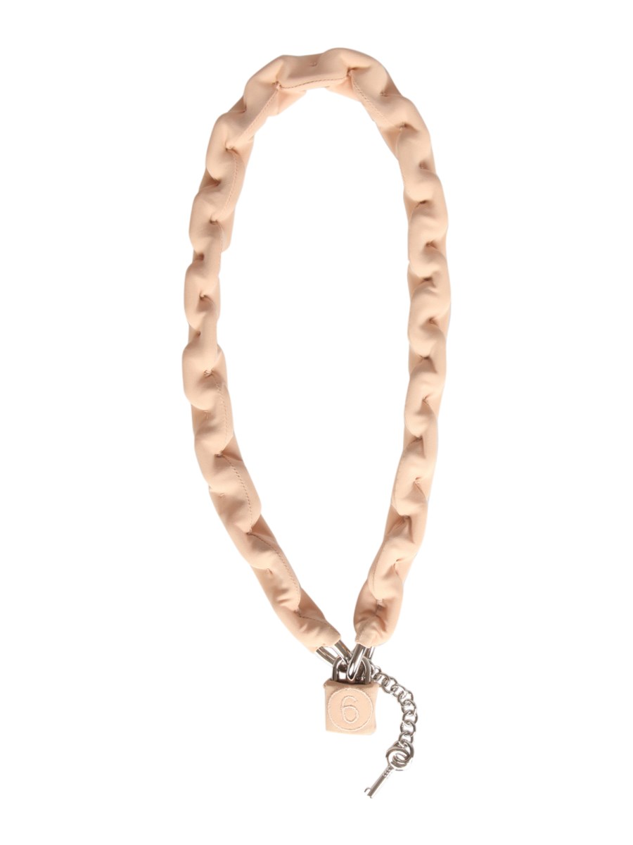 MM6 LC コンプ MM6 MAISON MARGIELA - LINED CHAIN NECKLACE WITH 