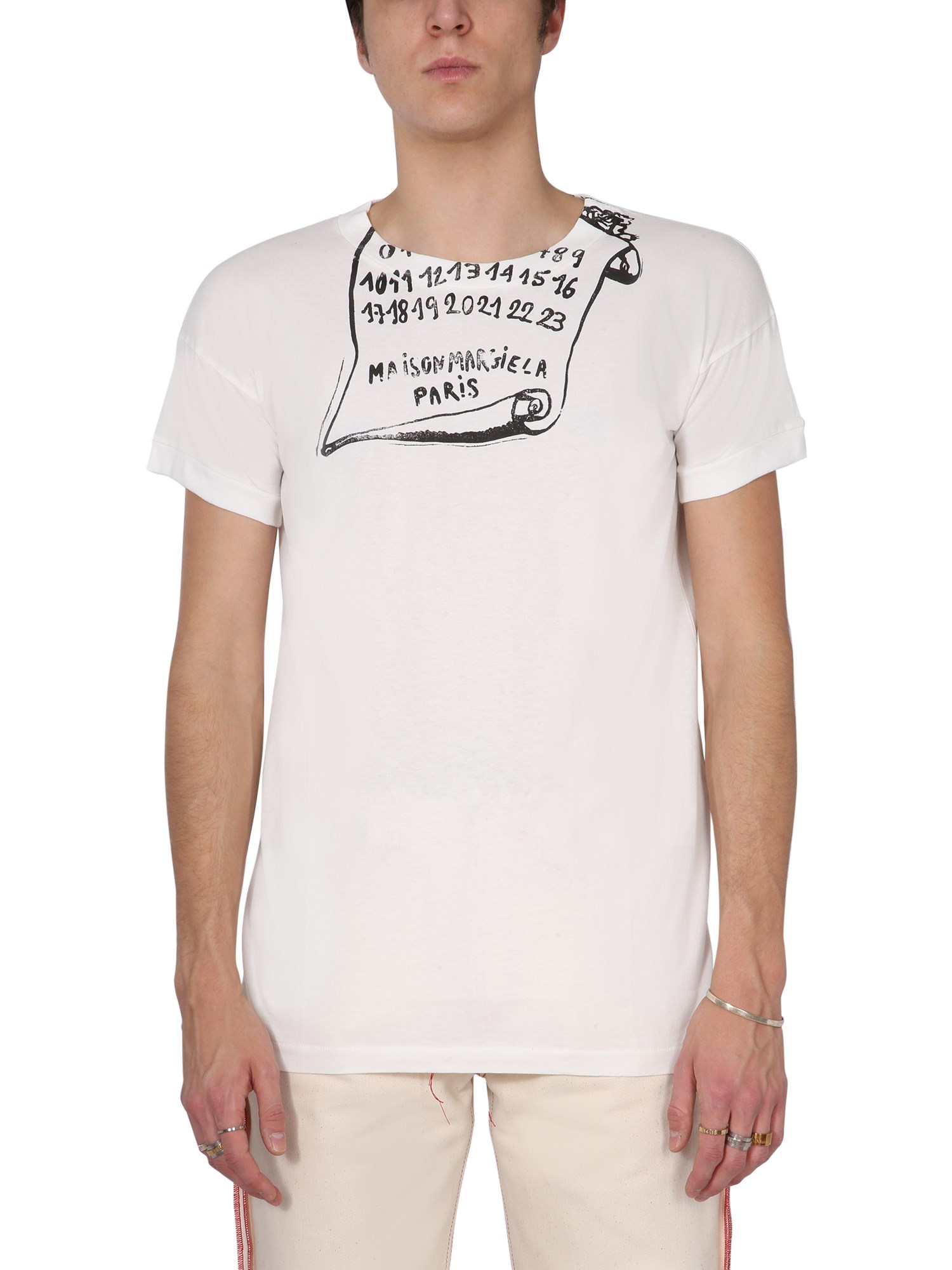 maison margiela t-shirt with logo print