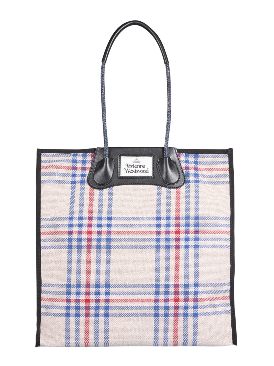 VIVIENNE WESTWOOD ELENA TARTAN TOTE BAG Eleonora Bonucci