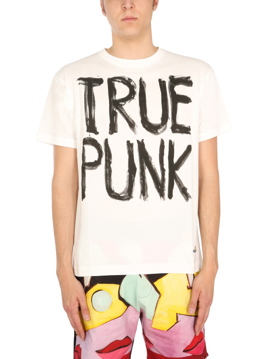 VIVIENNE WESTWOOD - MAN PUNK PRINTED COTTON JERSEY T-SHIRT