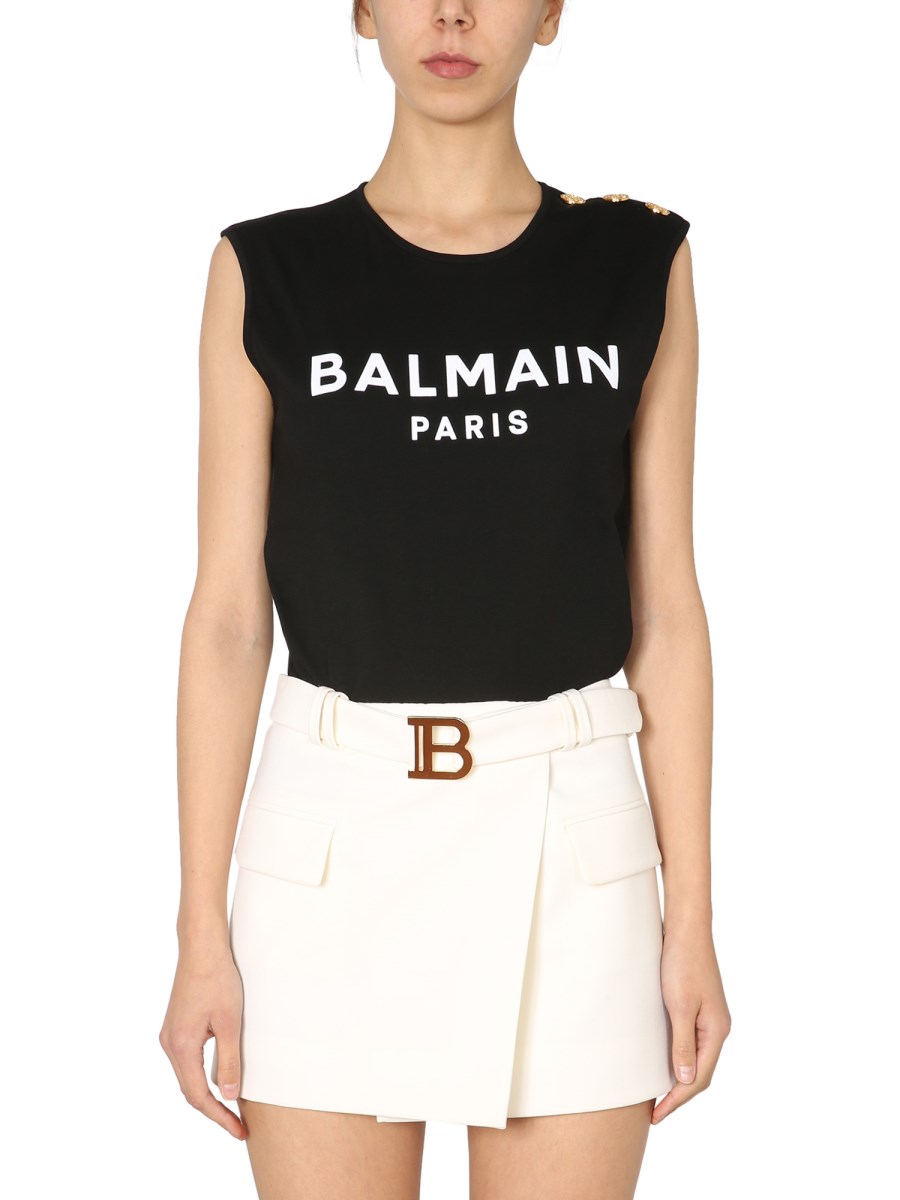 balmain sleeveless shirt