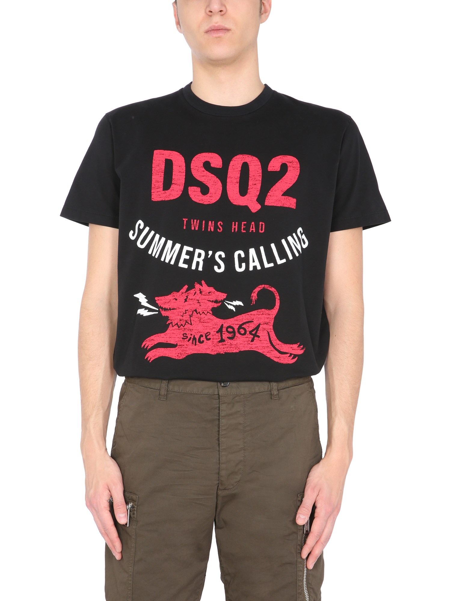 Dsquared2 Crew Neck T-shirt In Black