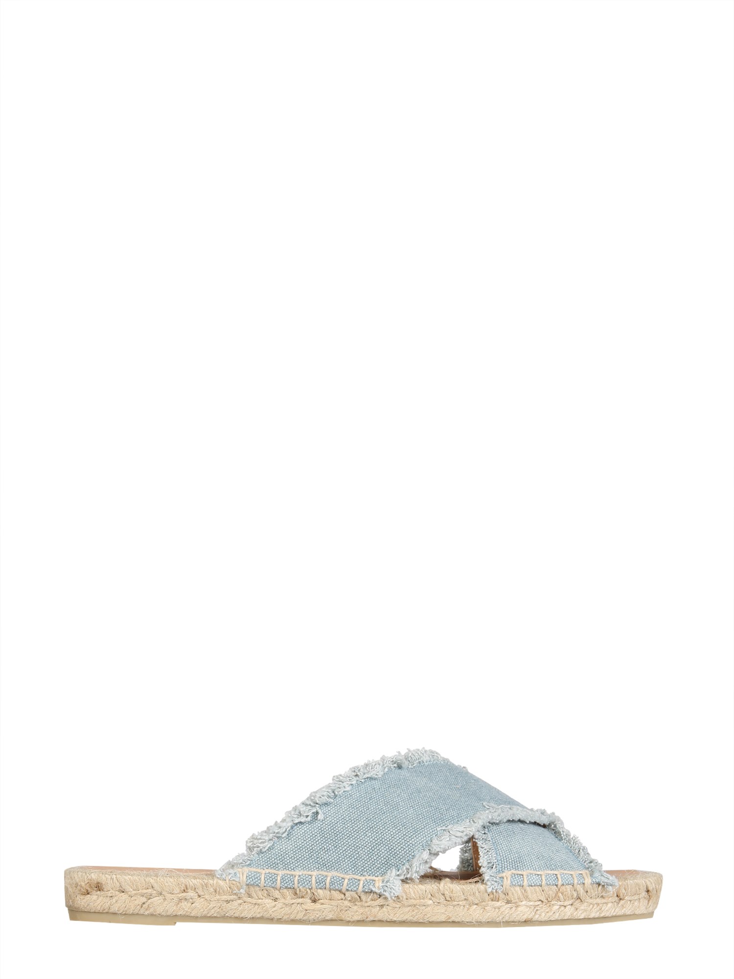 Castaã±er Palmera Flat Canvas Espadrille Sandals In Blue