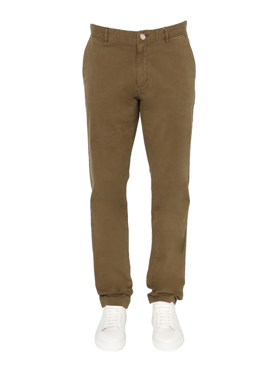 WOOLRICH PANTALONE CLASSICO CHINO IN TWILL DI COTONE STRETCH