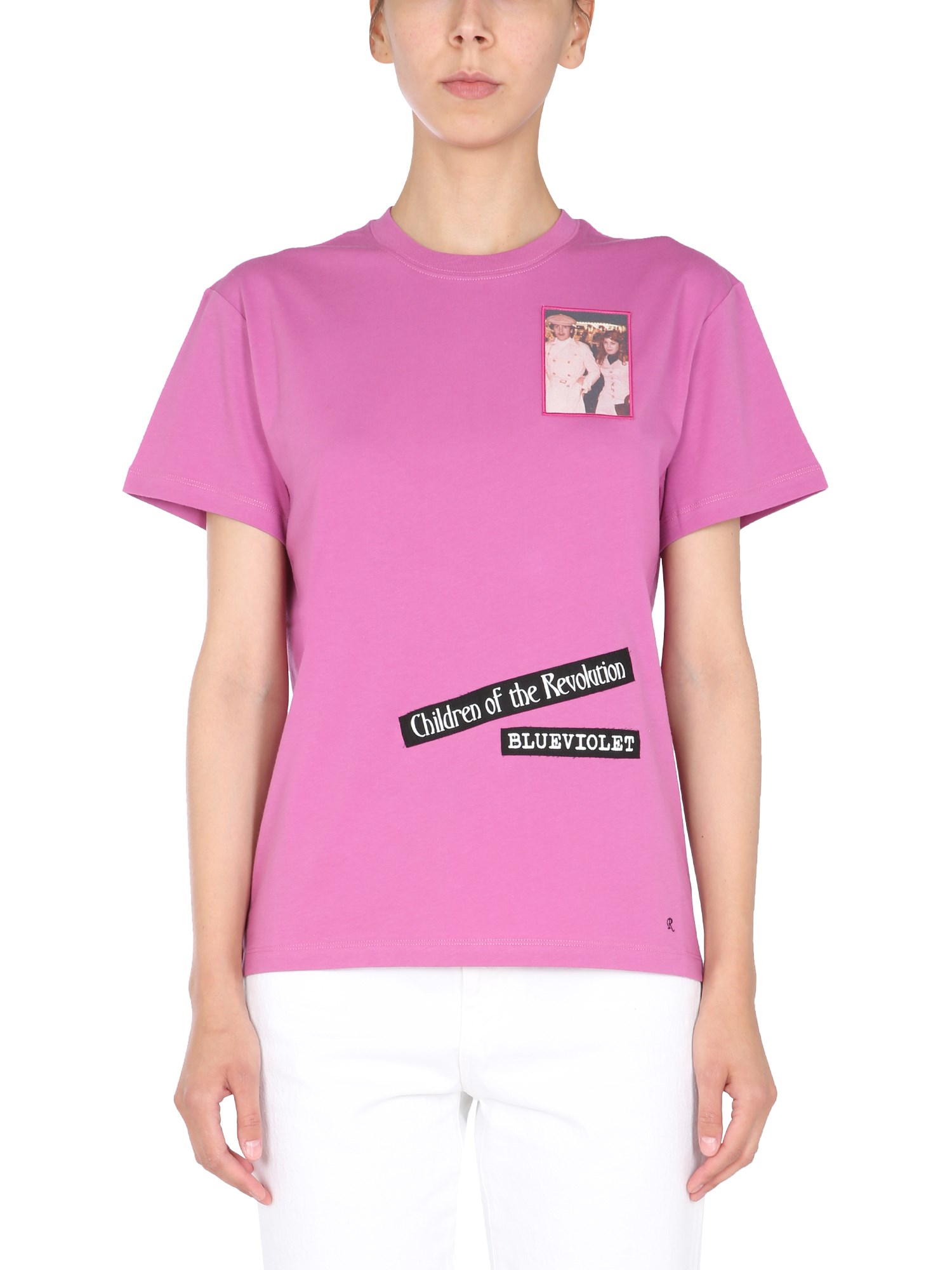 Raf Simons Printed Leisure T-shirt In Pink