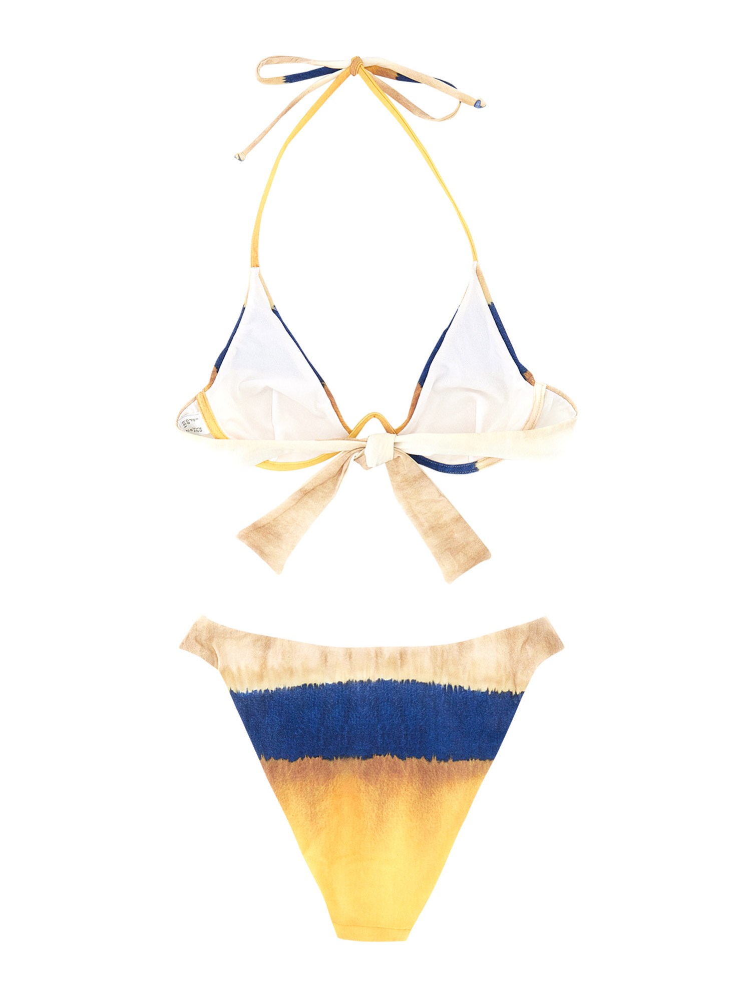 alberta ferretti bikini set with tie dye print
