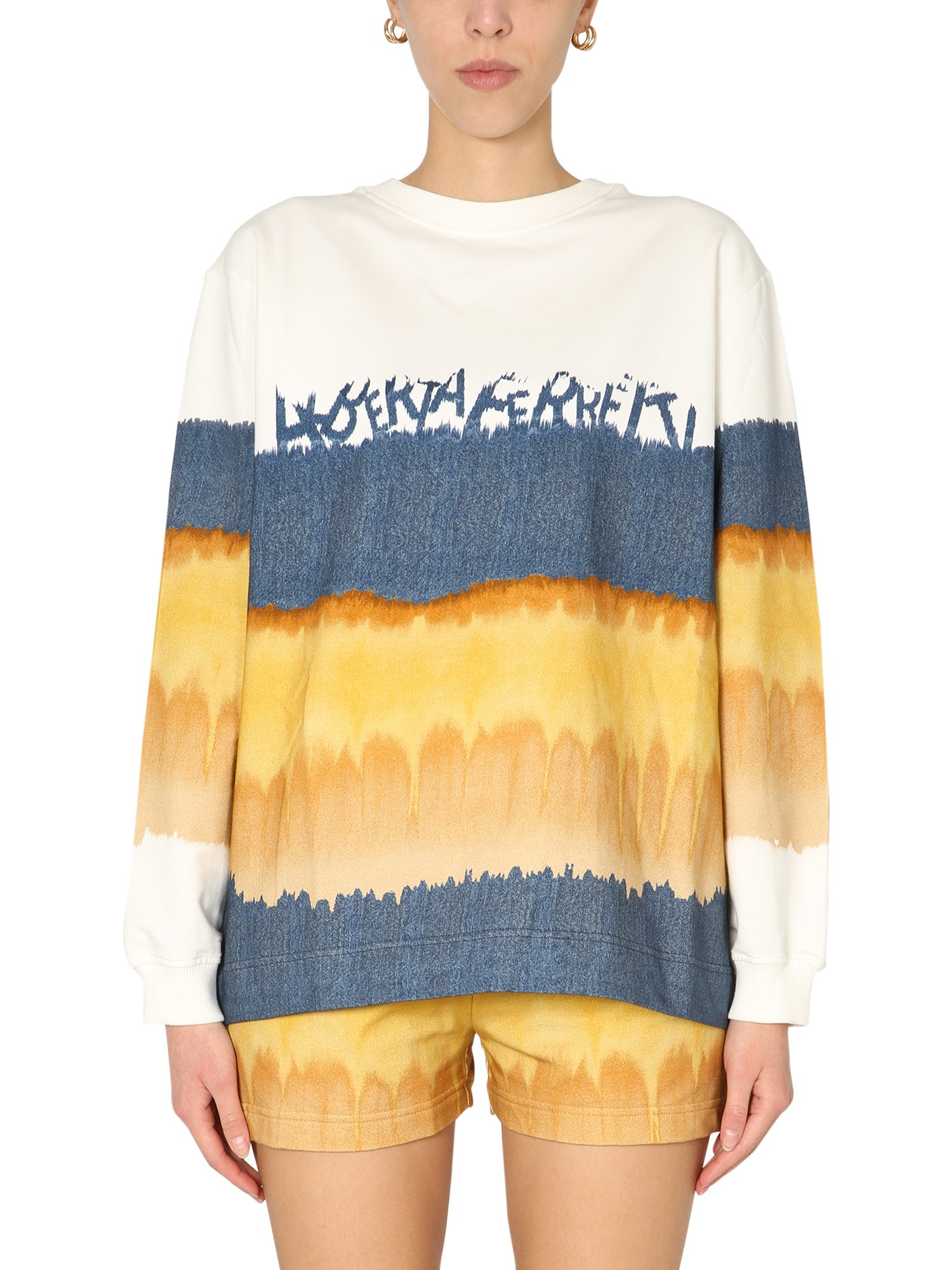 alberta ferretti i love summer crew neck sweatshirt