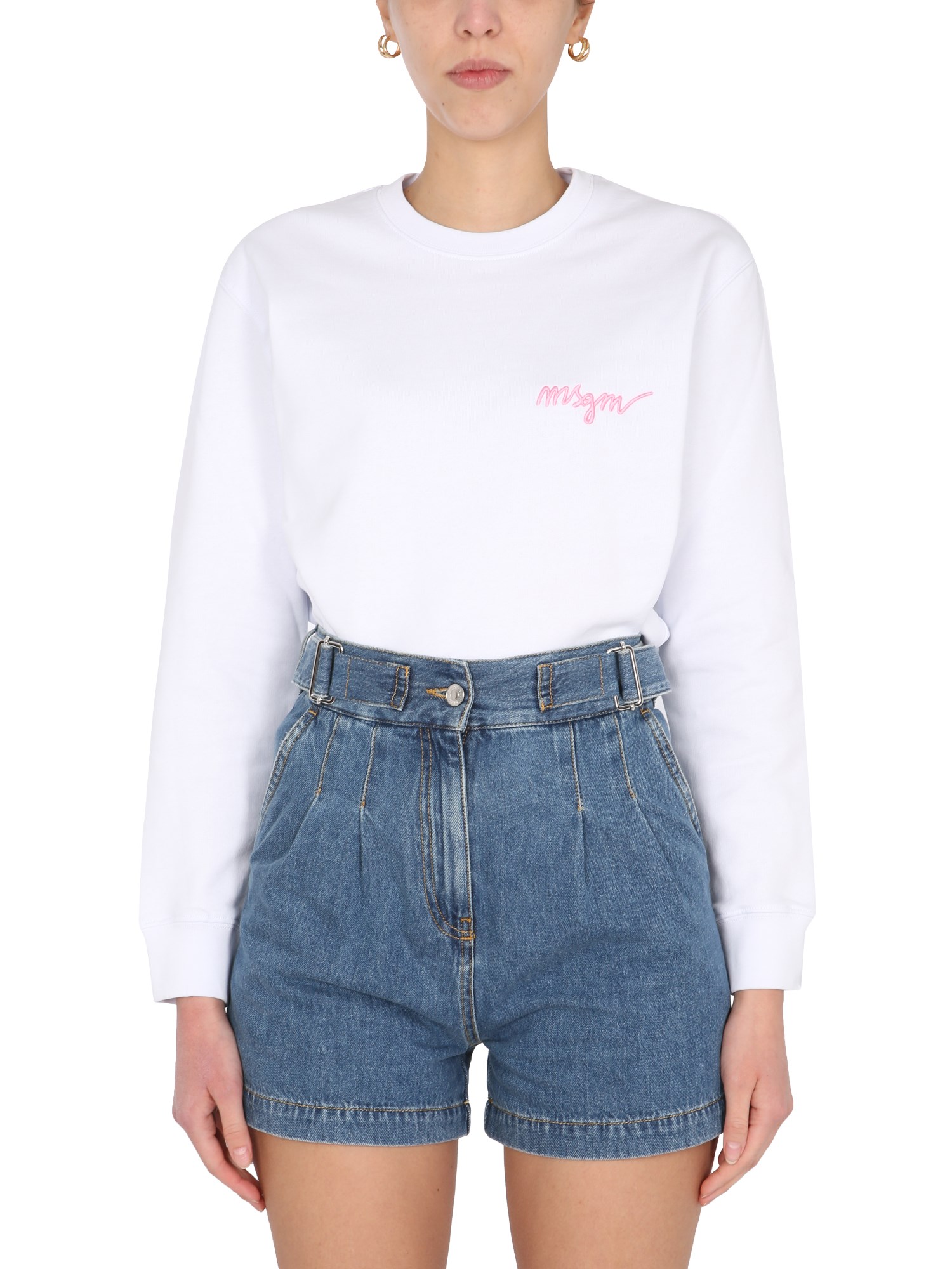 msgm crew neck sweatshirt