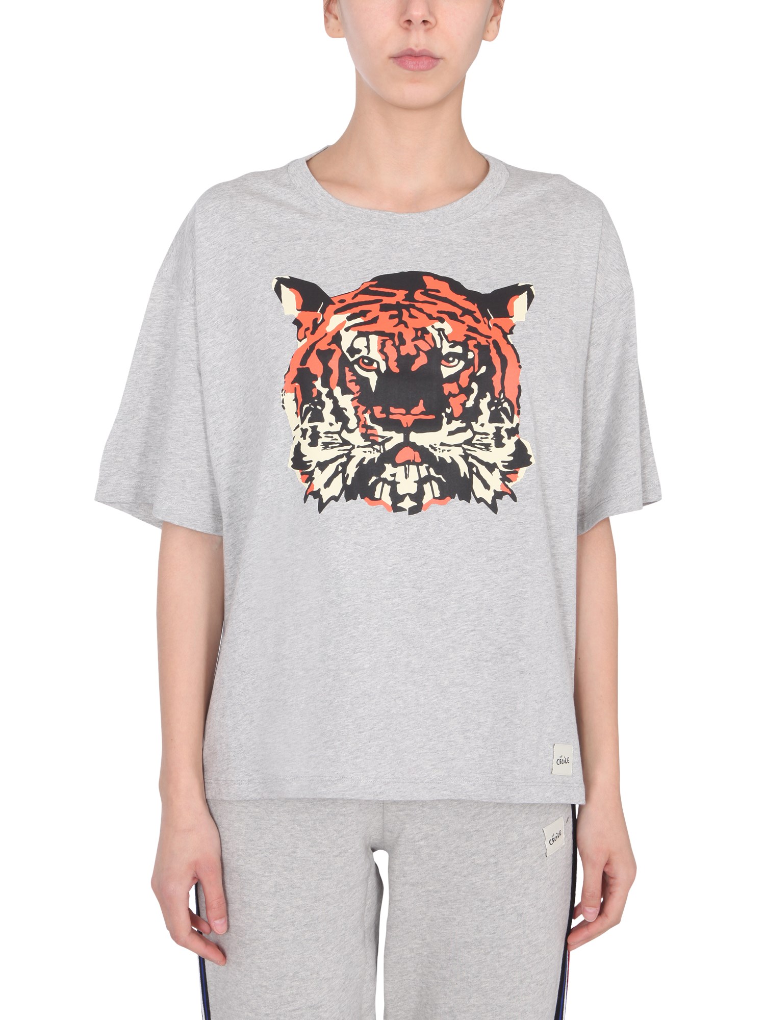 ETRE CECILE T-shirts T-SHIRT WITH TIGER PRINT
