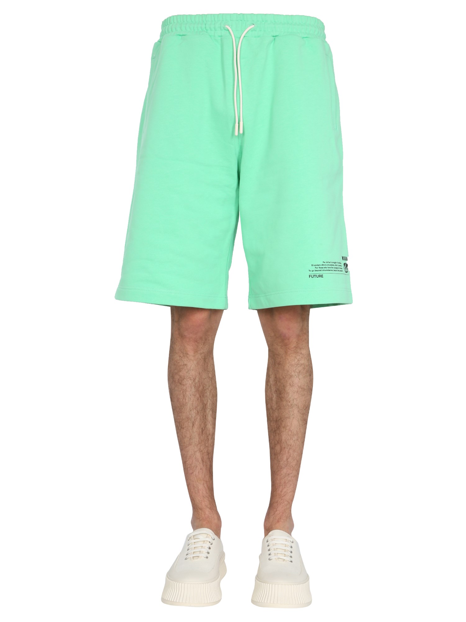 msgm fantastic green bermuda