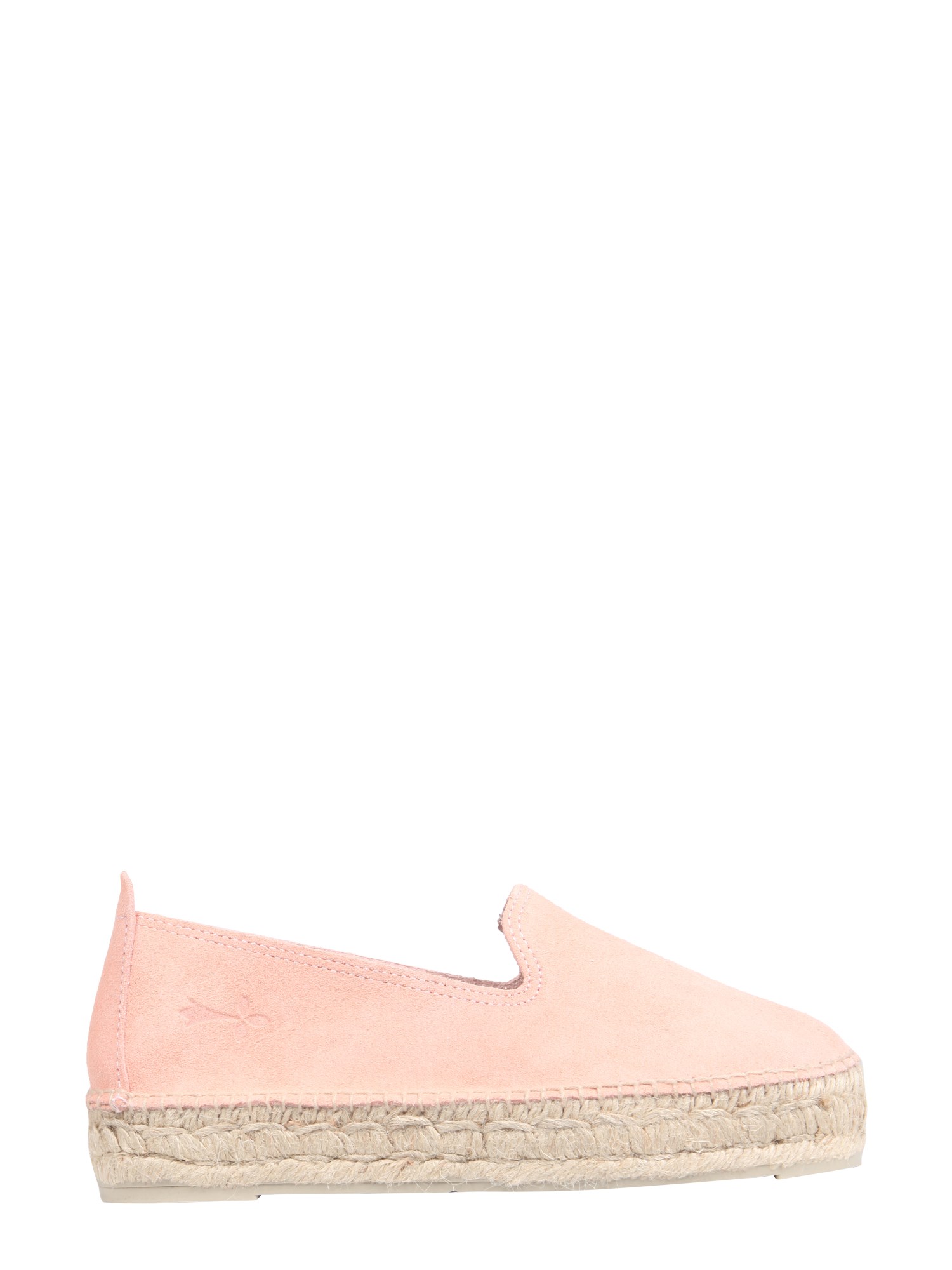 Manebi Braided-raffia Sole Espadrilles In Pink