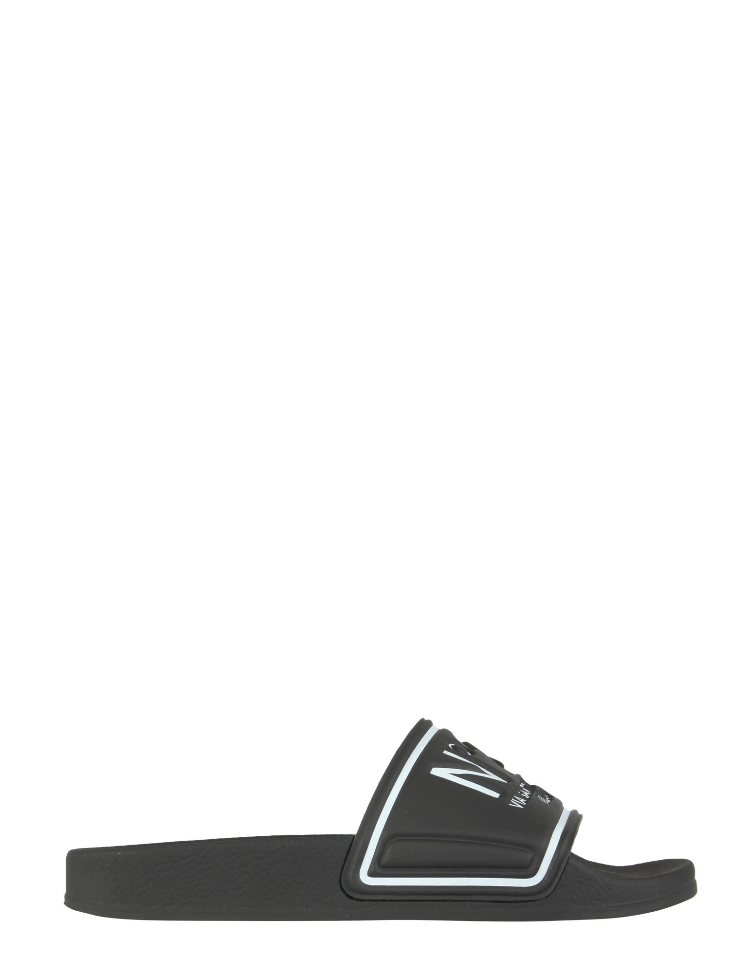n°21 slide sandals with logo