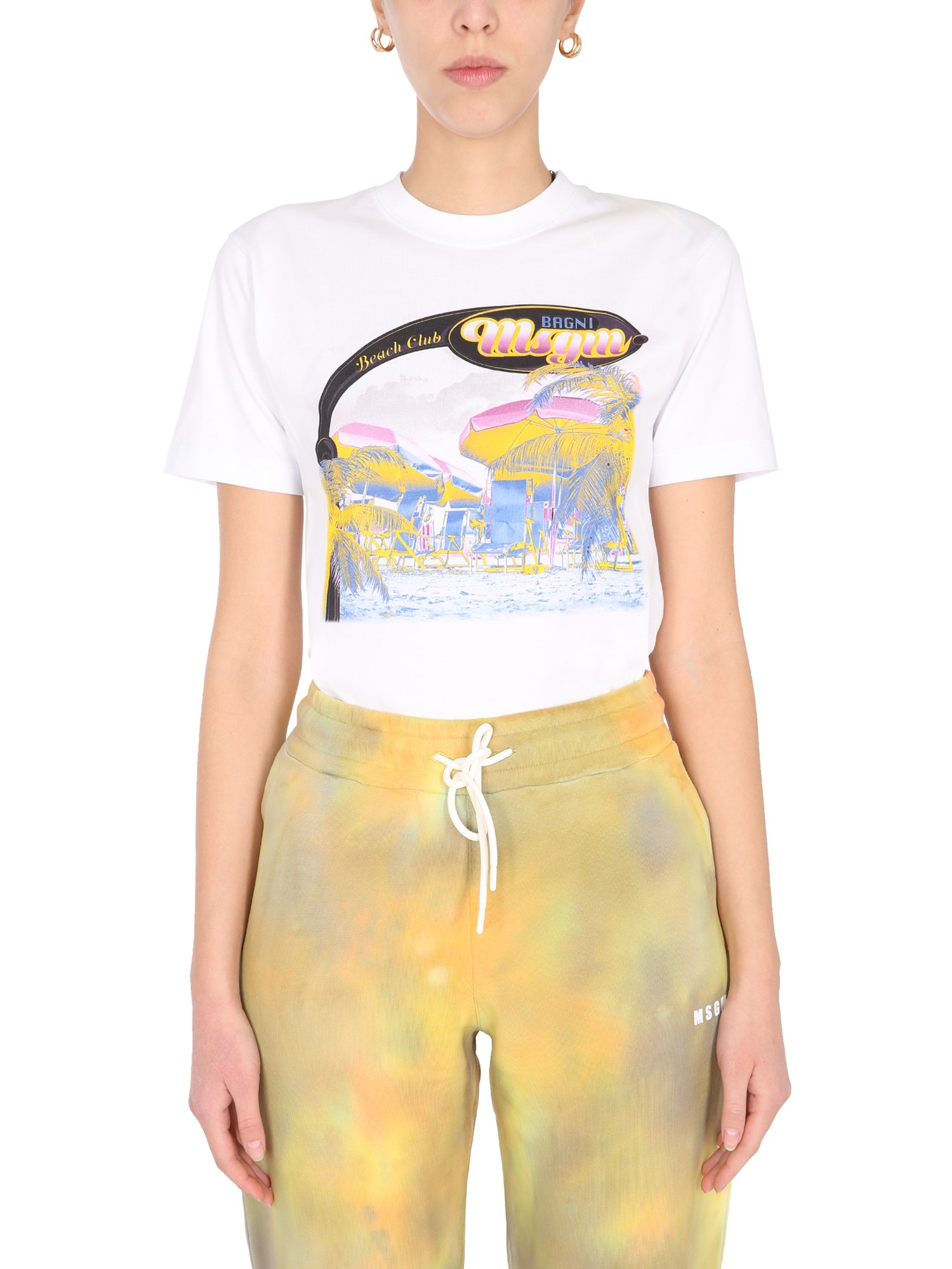 msgm cropped t-shirt