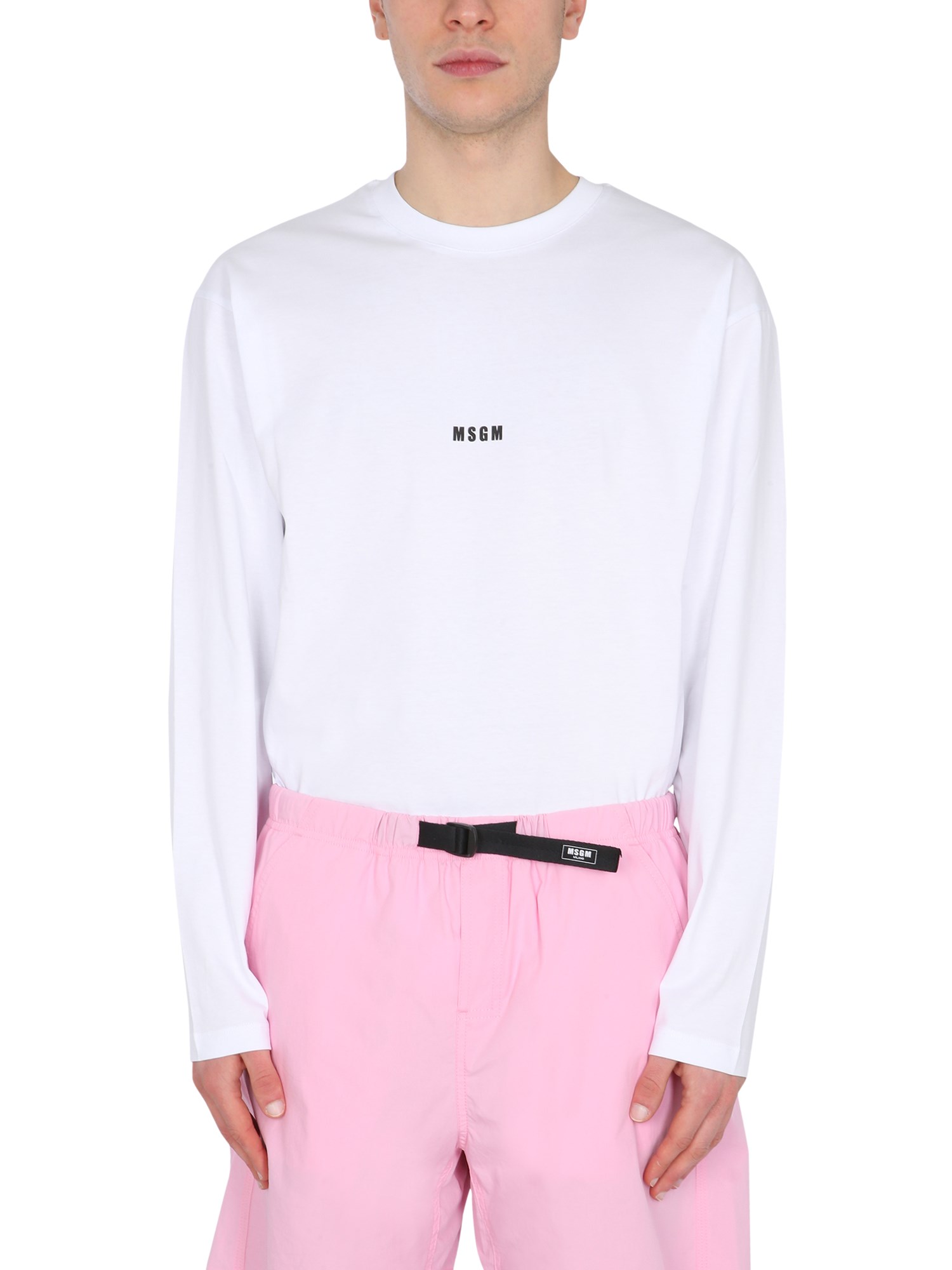 MSGM T-SHIRT WITH MICRO LOGO,203820