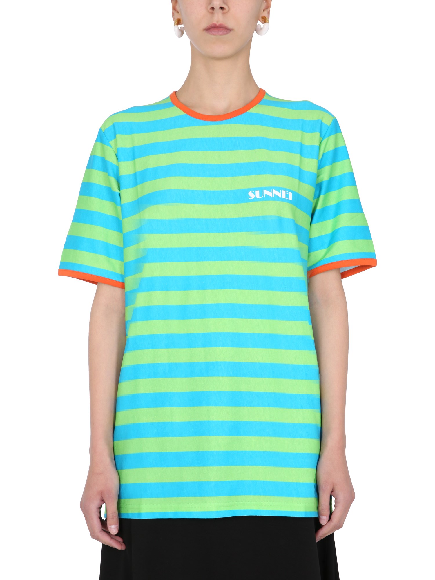 Shop Sunnei X Eleonora Bonucci Crew Neck T-shirt In Multicolour