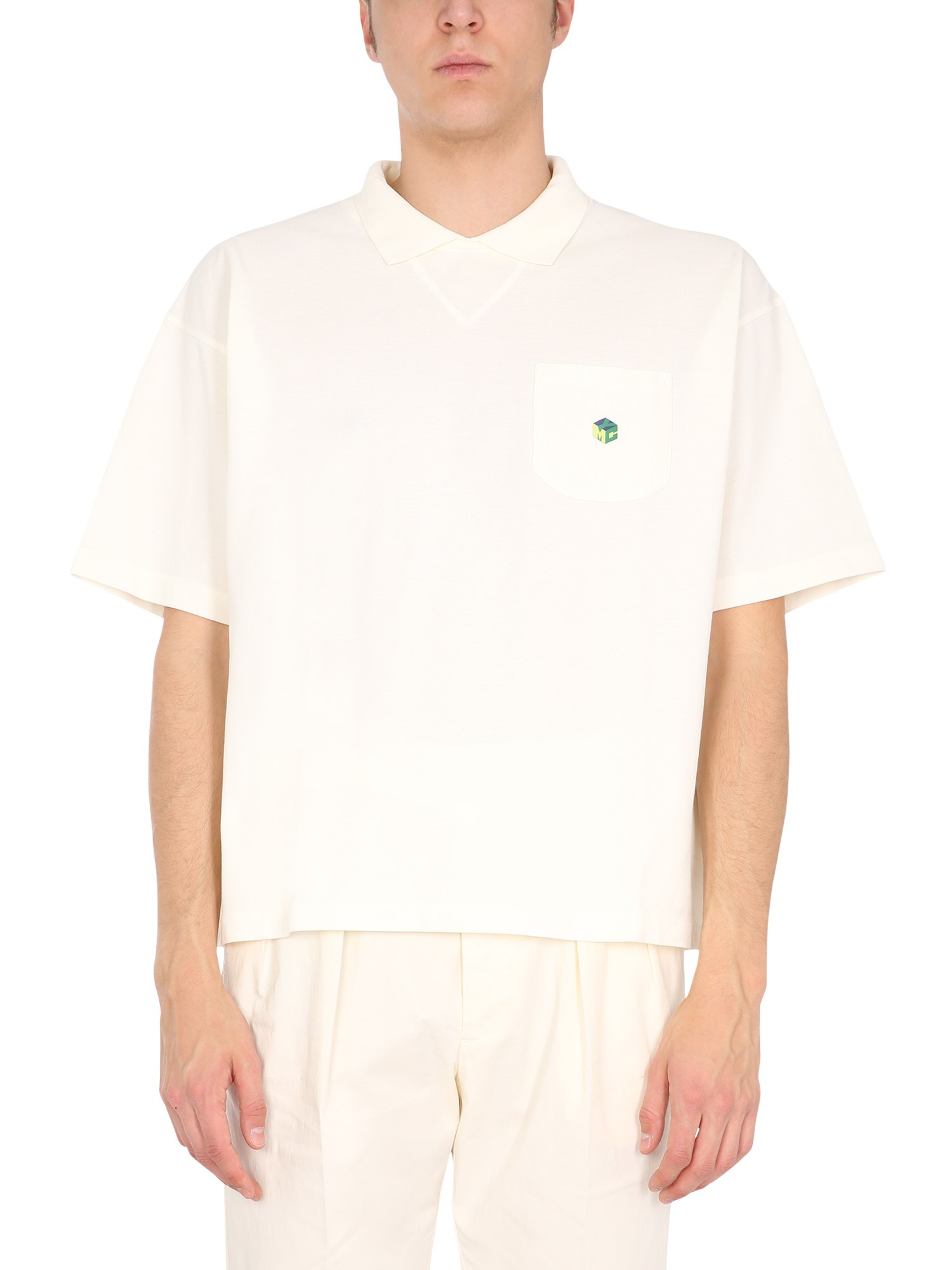 ymc cotton piqué polo shirt