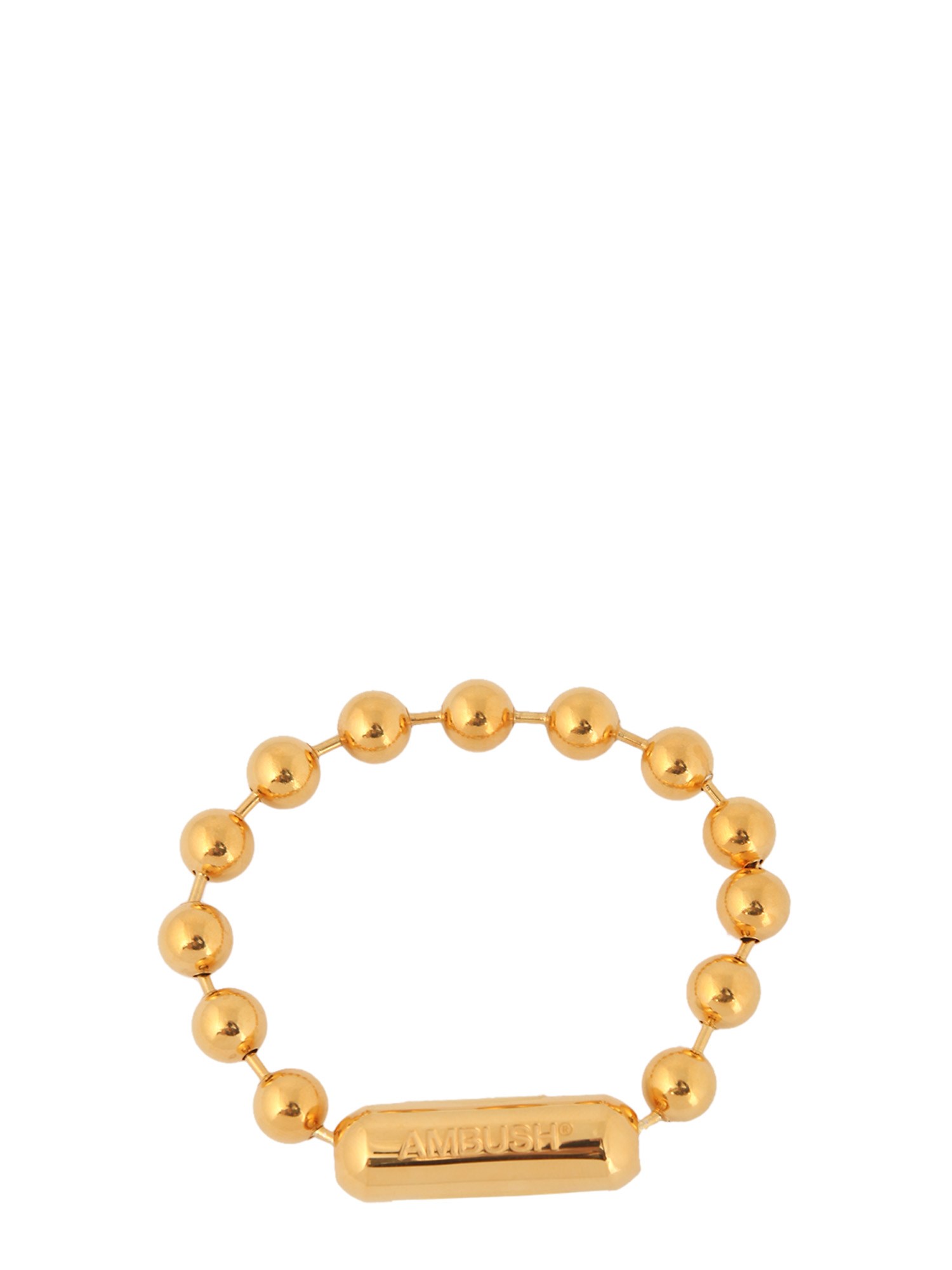 Ambush Logo Ball Chain Bracelet In Gold